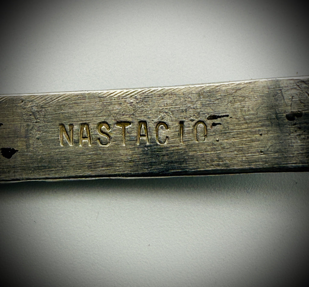 Sterling Silver Turquoise Cuff — Signed NASTACIO