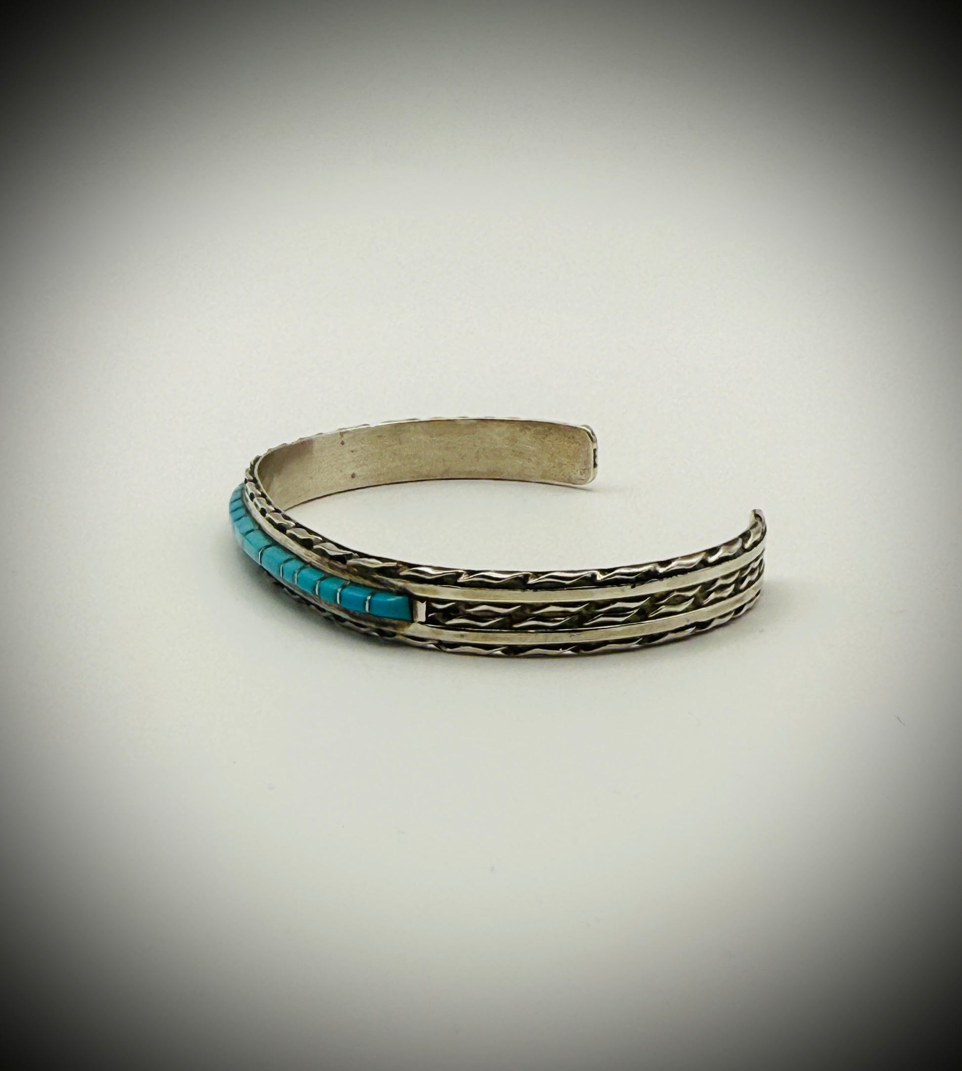 Sterling Silver Turquoise Cuff — Signed NASTACIO