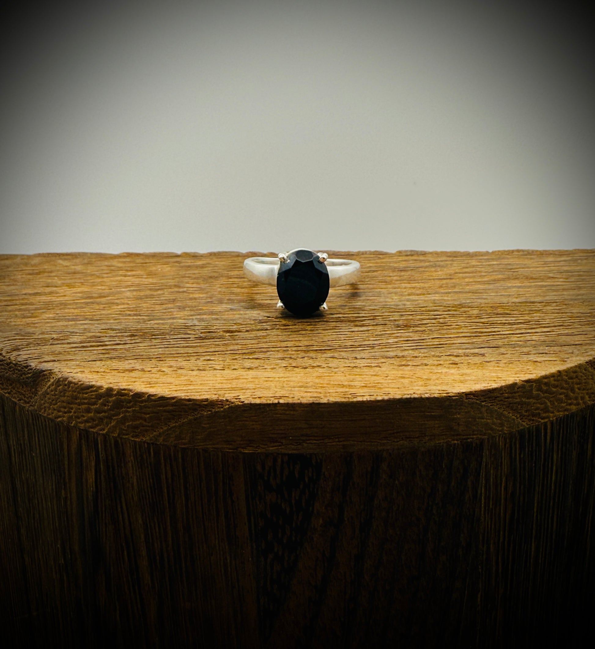 Sterling Silver Ring with Black Onyx – Size 6