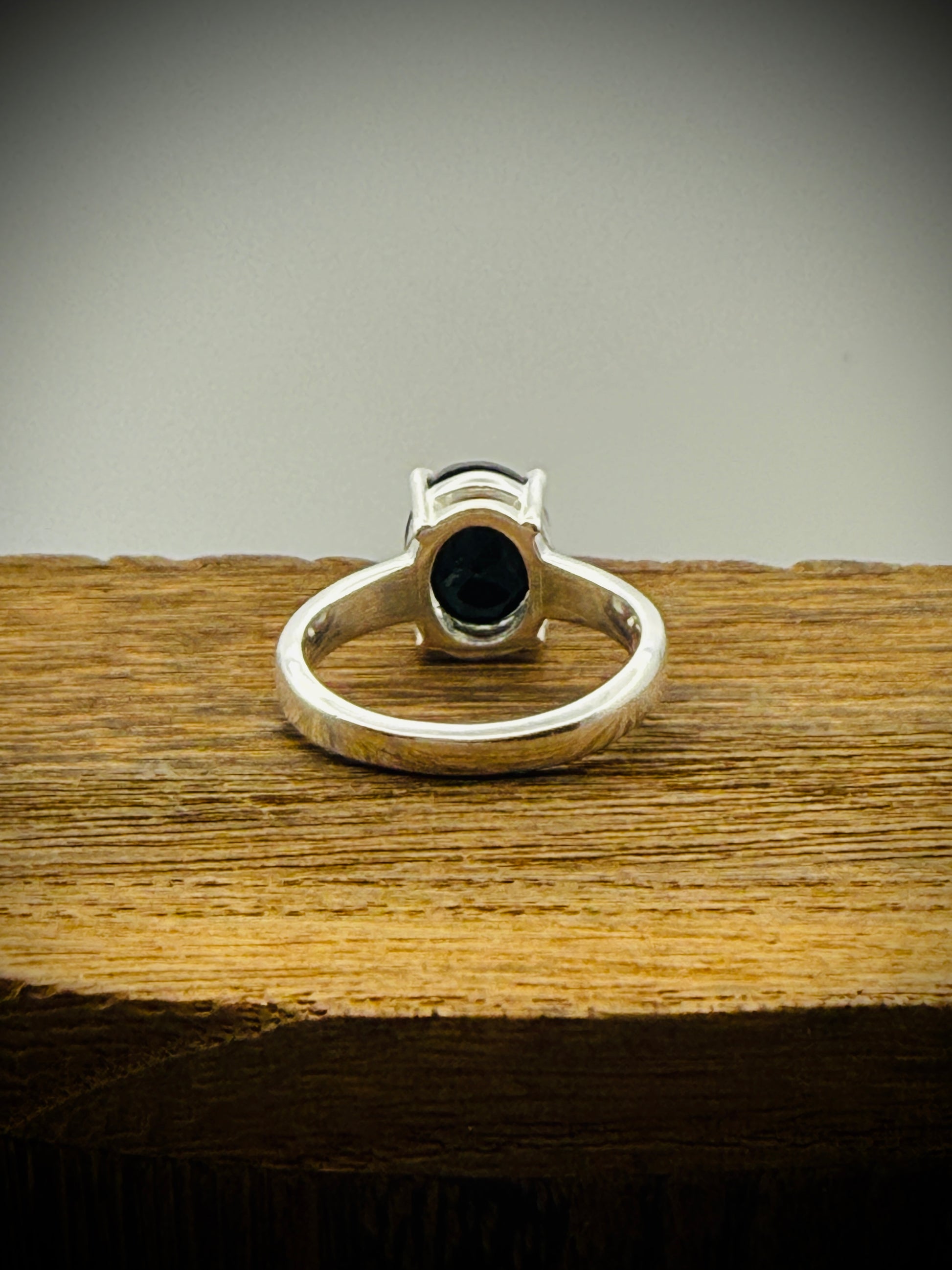 Sterling Silver Ring with Black Onyx – Size 6