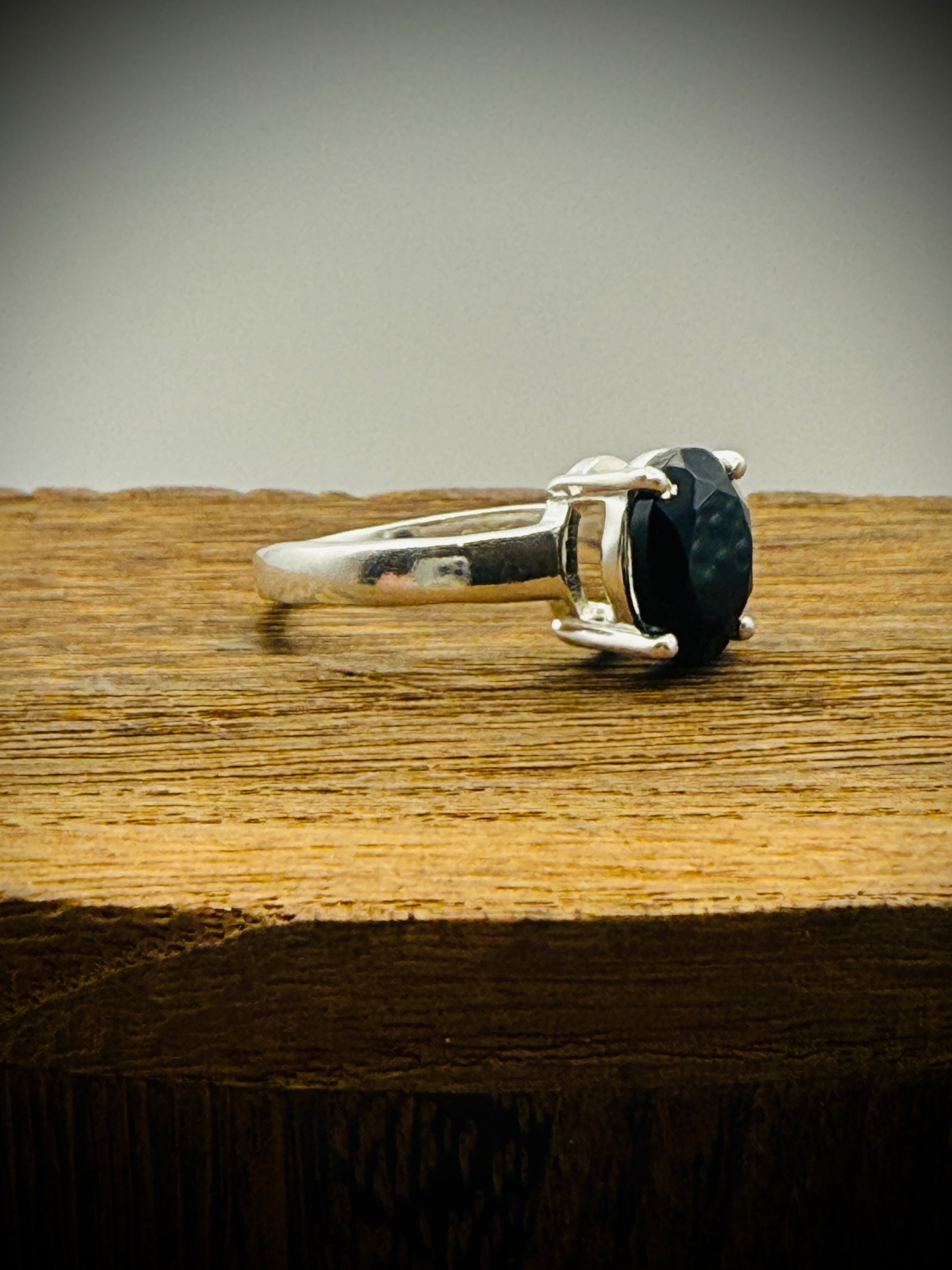 Sterling Silver Ring with Black Onyx – Size 6