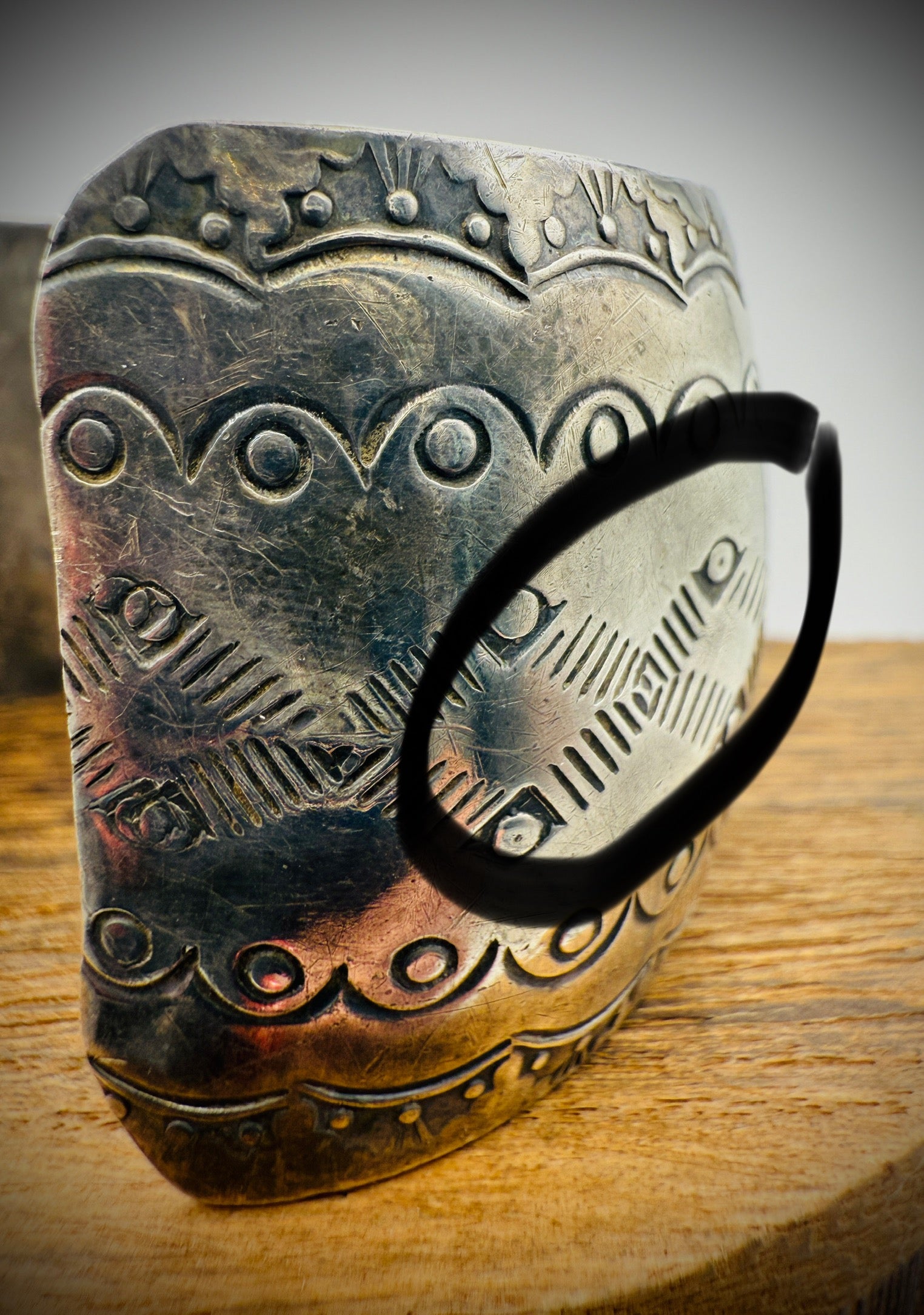 Vintage Navajo Sterling Silver Cuff Bracelet – Stamped “SN” – Size 6.5