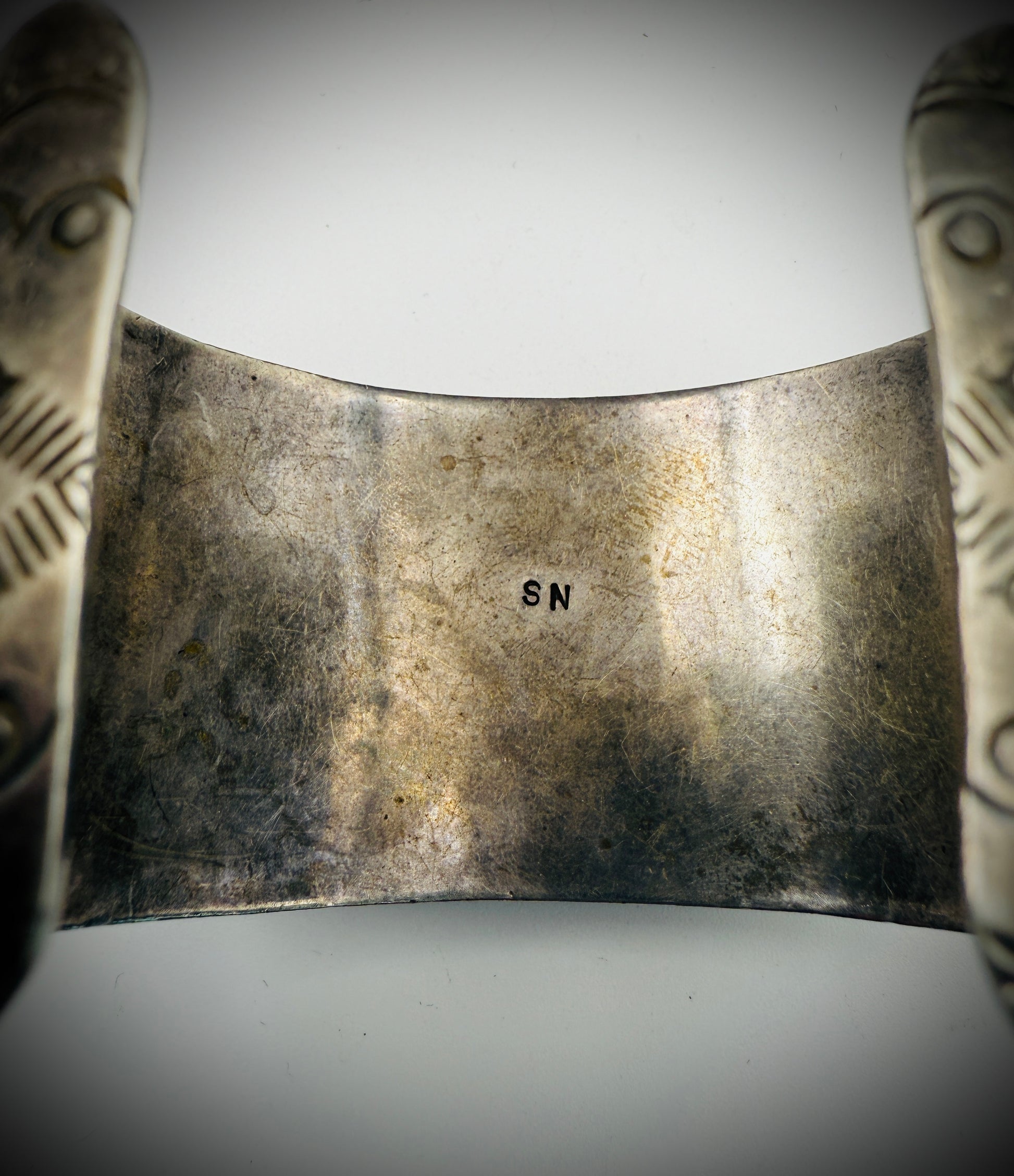 Vintage Navajo Sterling Silver Cuff Bracelet – Stamped “SN” – Size 6.5