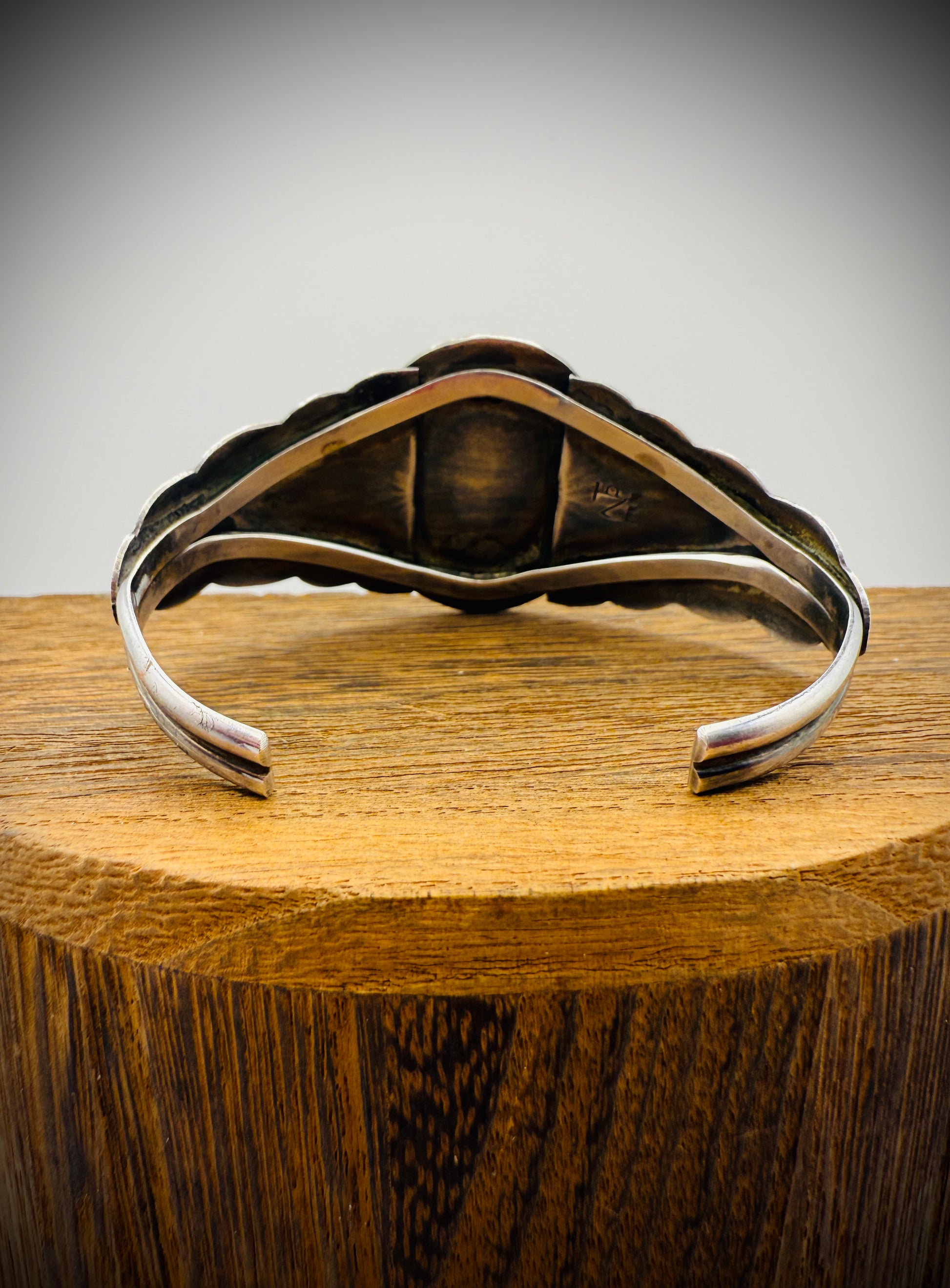 Sterling Silver Cuff – Dry Creek Turquoise – Artist Stamped