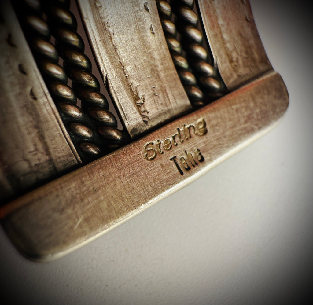 Navajo Sterling Silver Cuff – Signed Tahe – Twist Wire Design – Size 6.25