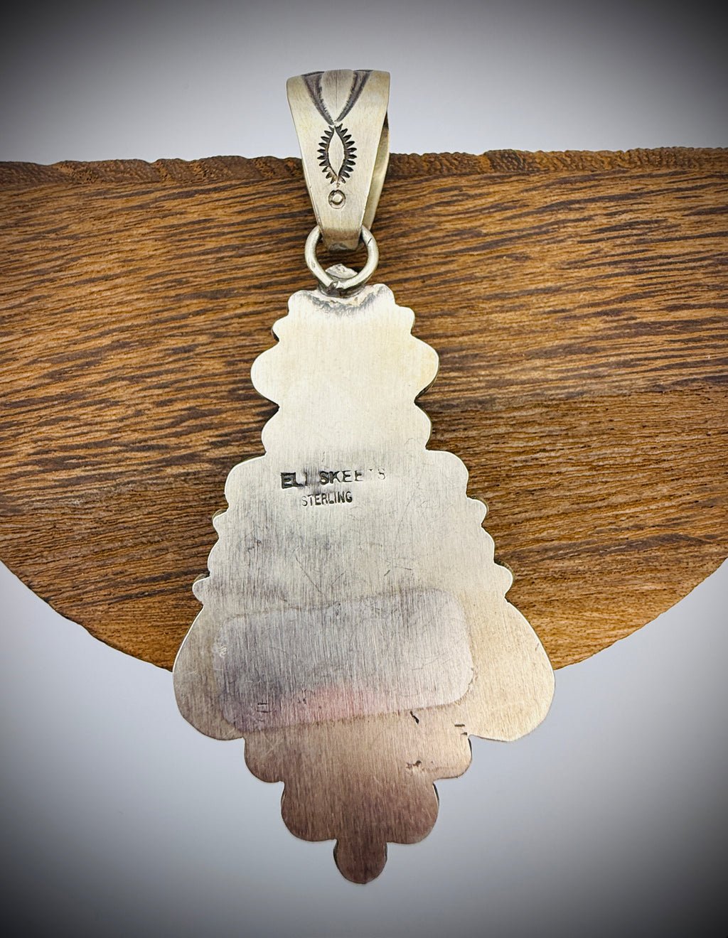 Navajo Sterling Silver Pendant by Eli Skeets – Golden Hills Turquoise