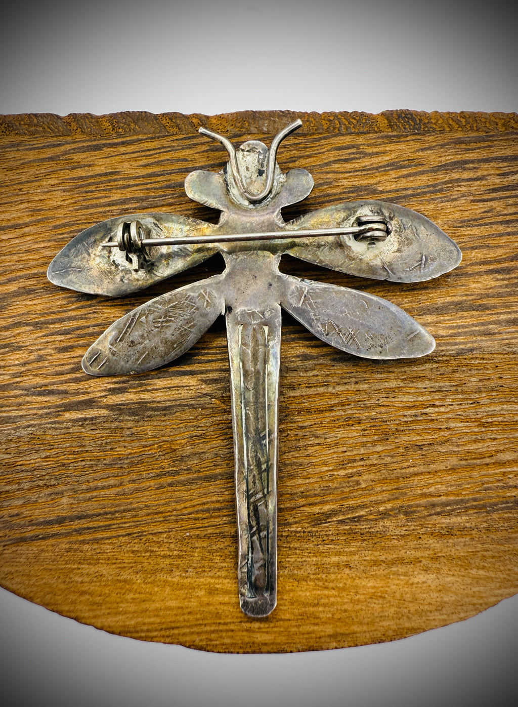 Vintage Sterling Silver Dragonfly Brooch – Turquoise