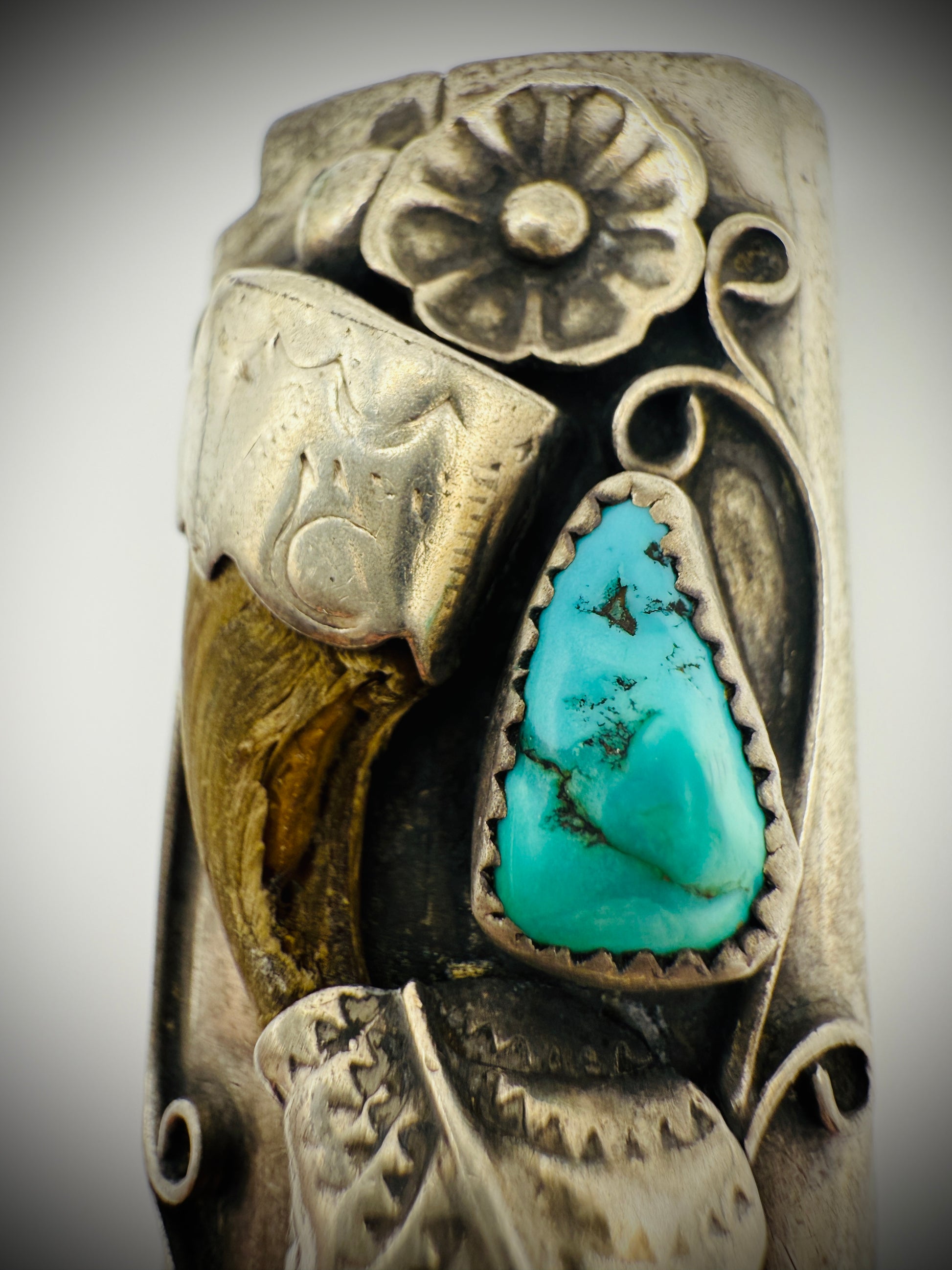 Vintage Navajo Sterling Silver Lighter Cover – Attributed to Thomas Nez