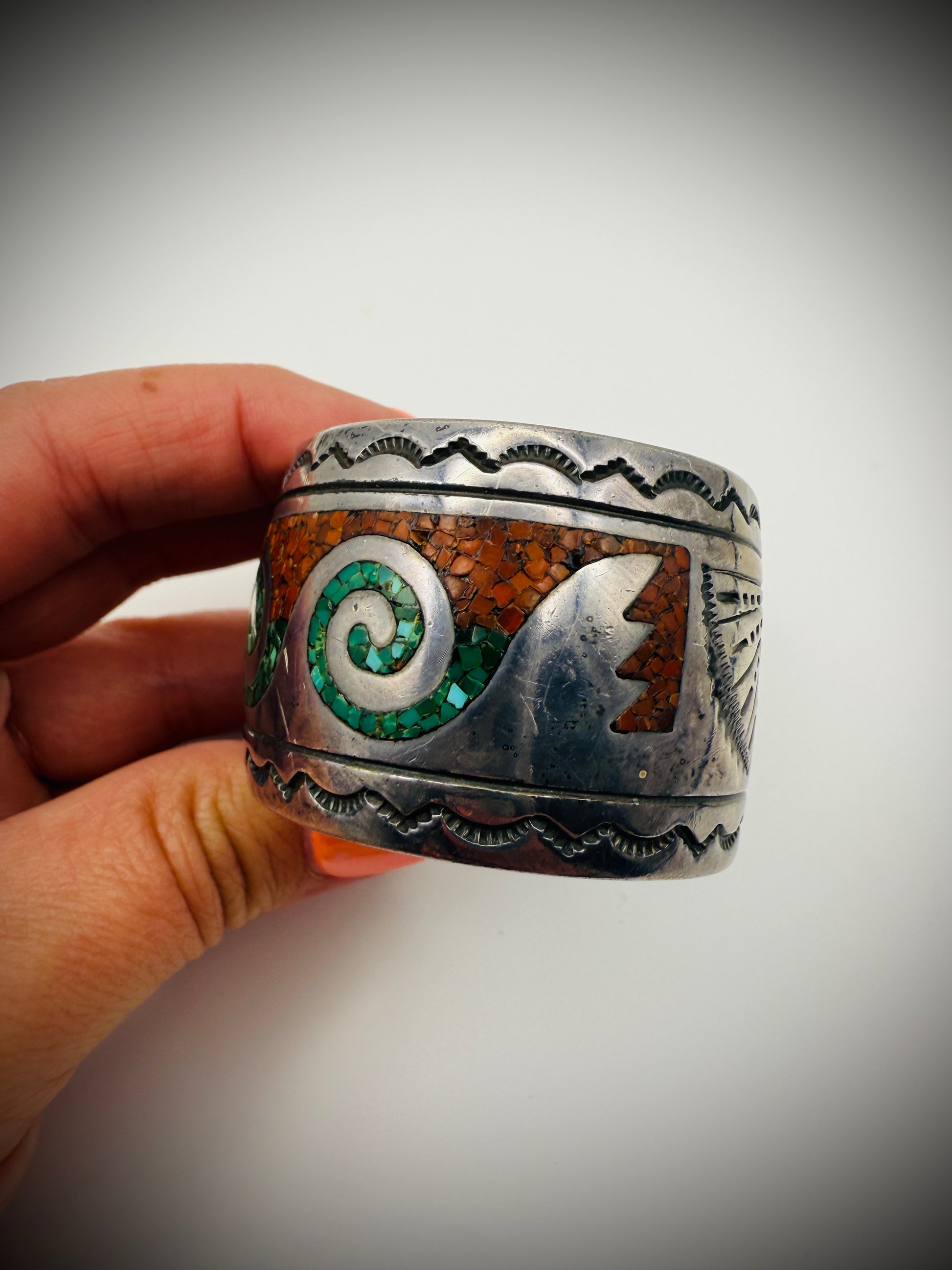 Vintage Navajo Sterling Silver Cuff – Attributed to Juan T. Singer (JTS)