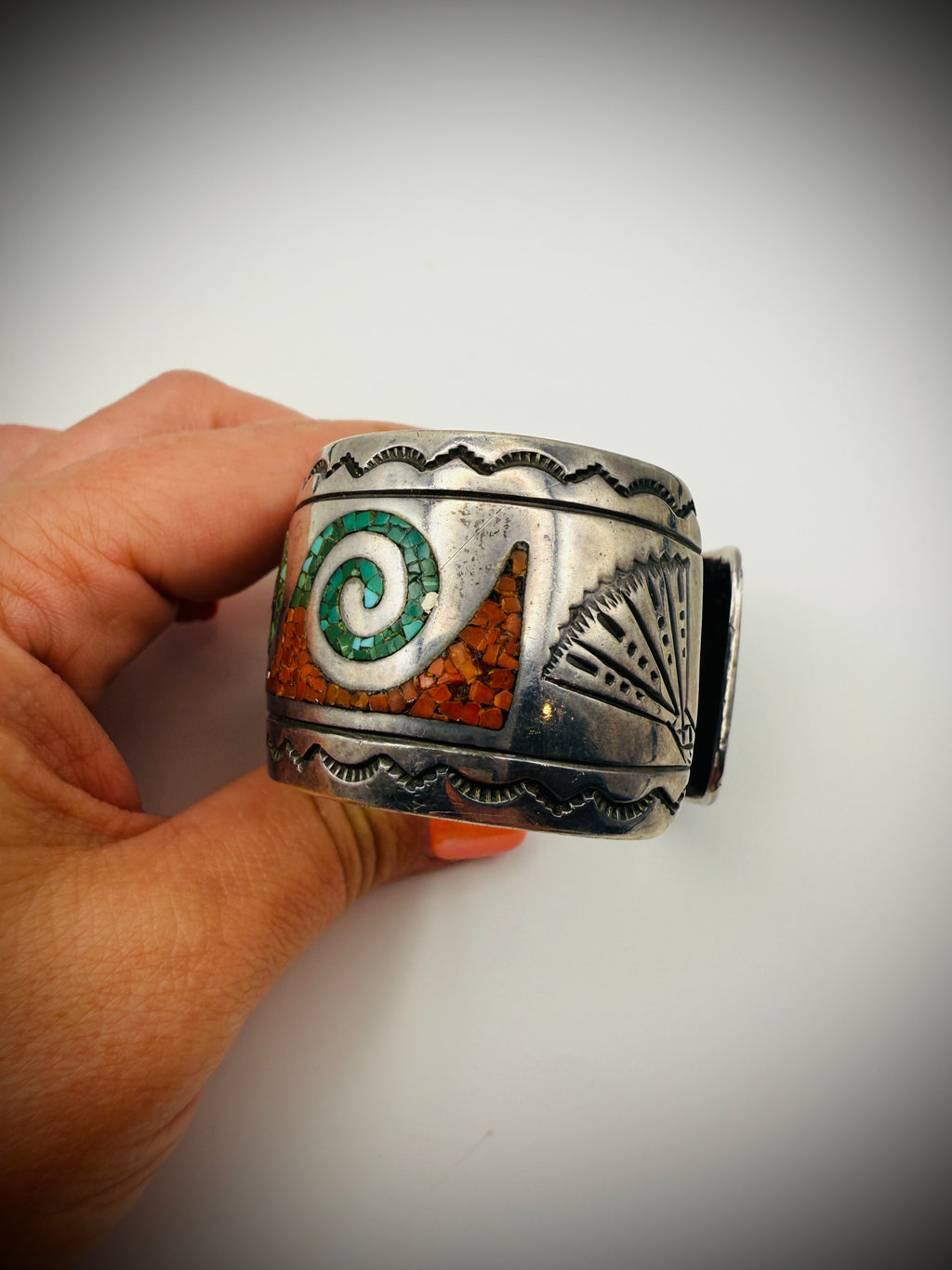 Vintage Navajo Sterling Silver Cuff – Attributed to Juan T. Singer (JTS)