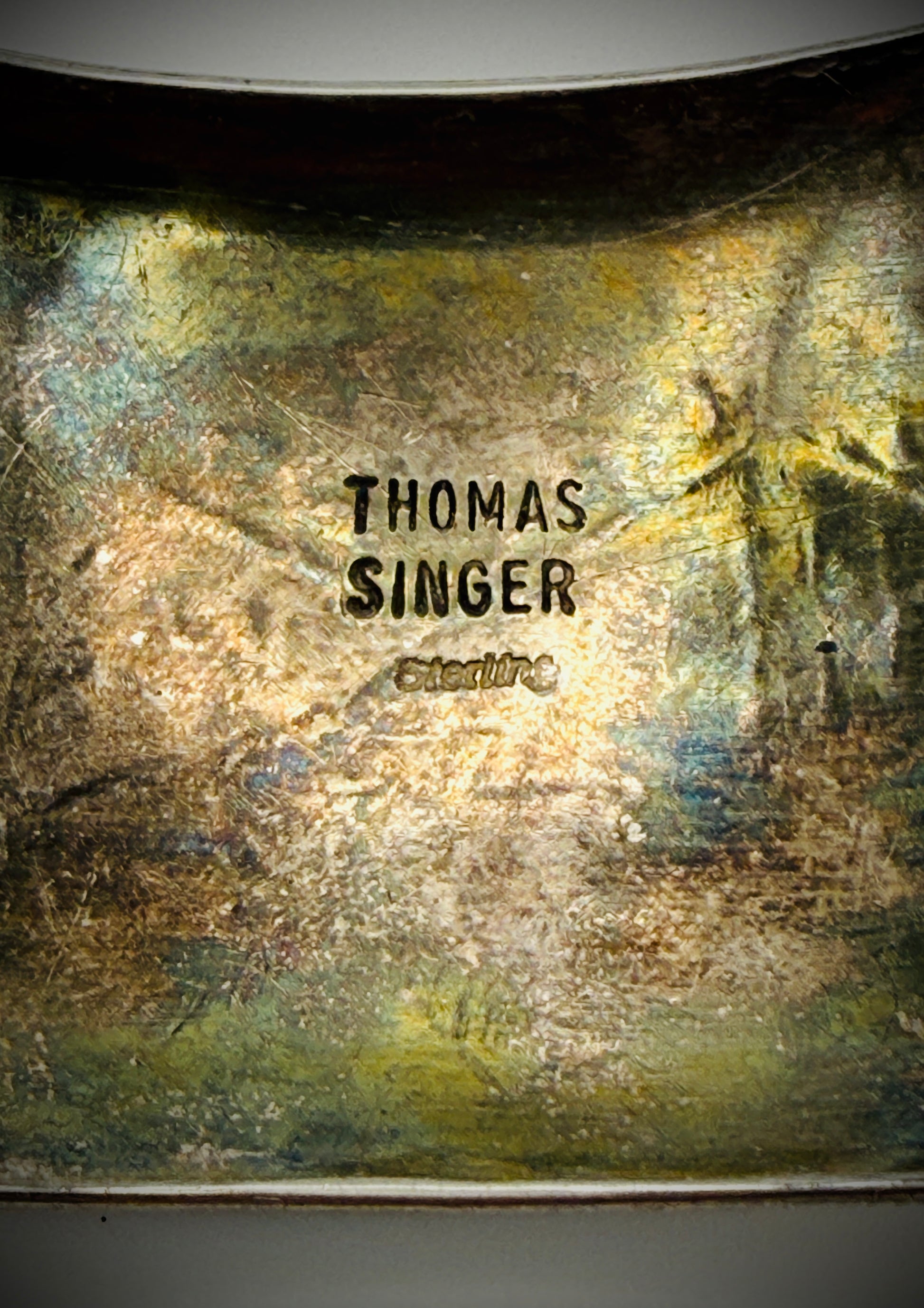 Vintage Navajo Sterling Silver Cuff – Signed Thomas Singer