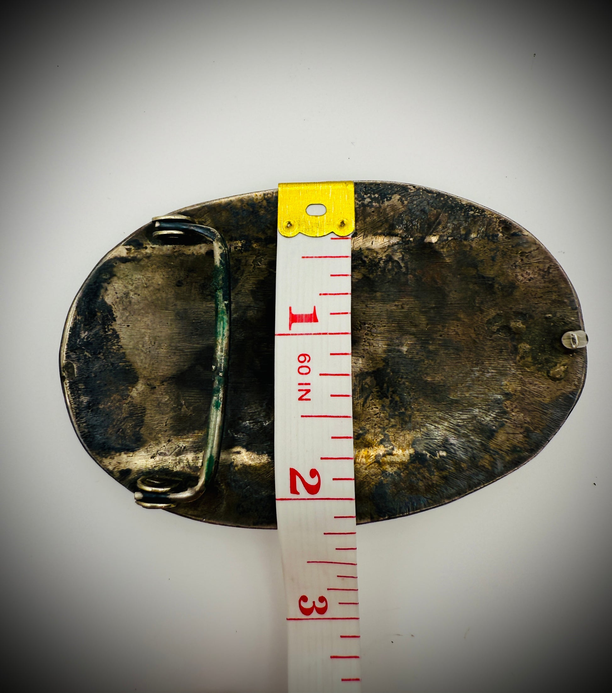 Vintage Effie Calavaza Zuni Sterling Silver Snake & Turquoise Belt Buckle w/Belt