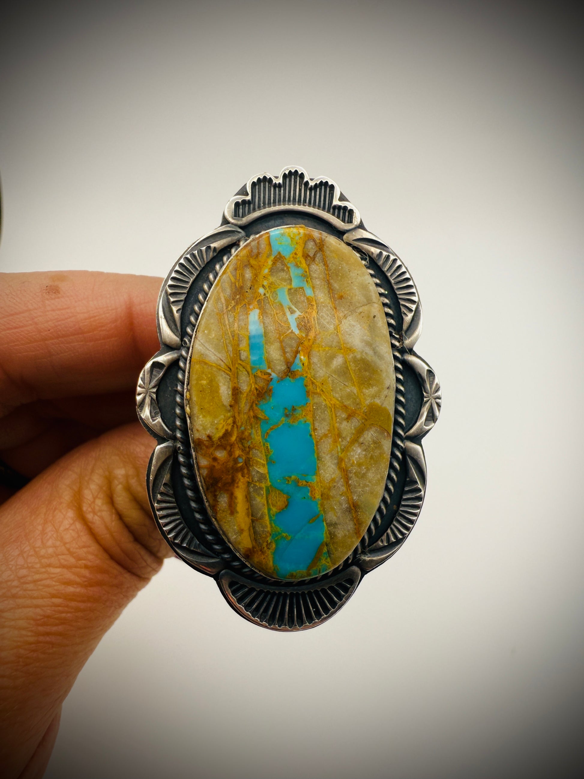 Navajo Sterling Silver Ring – Gilbert Platero – Royston Ribbon