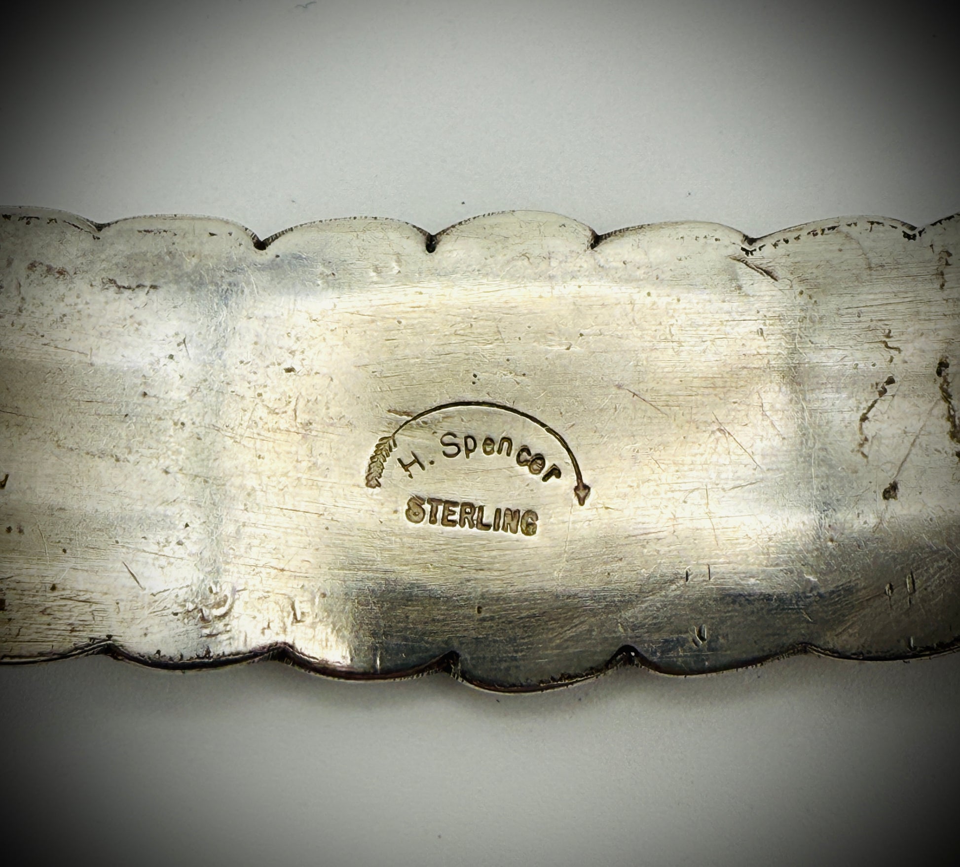Authentic Navajo Harry Spencer Sterling Silver Multi-Stone Inlay Cuff Bracelet