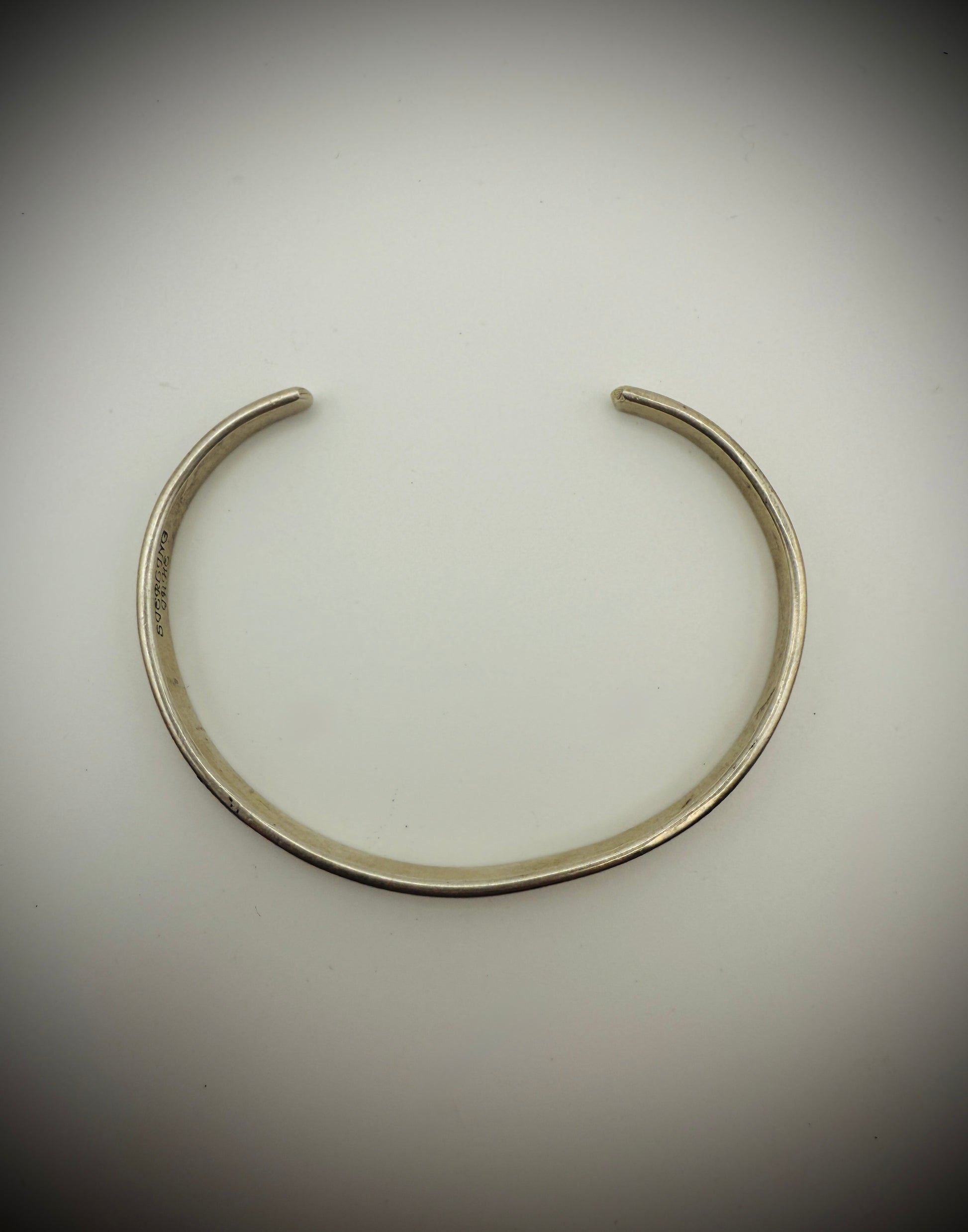 Sterling Silver Cuff Bracelet – Artist Stamped Tahe (Navajo)