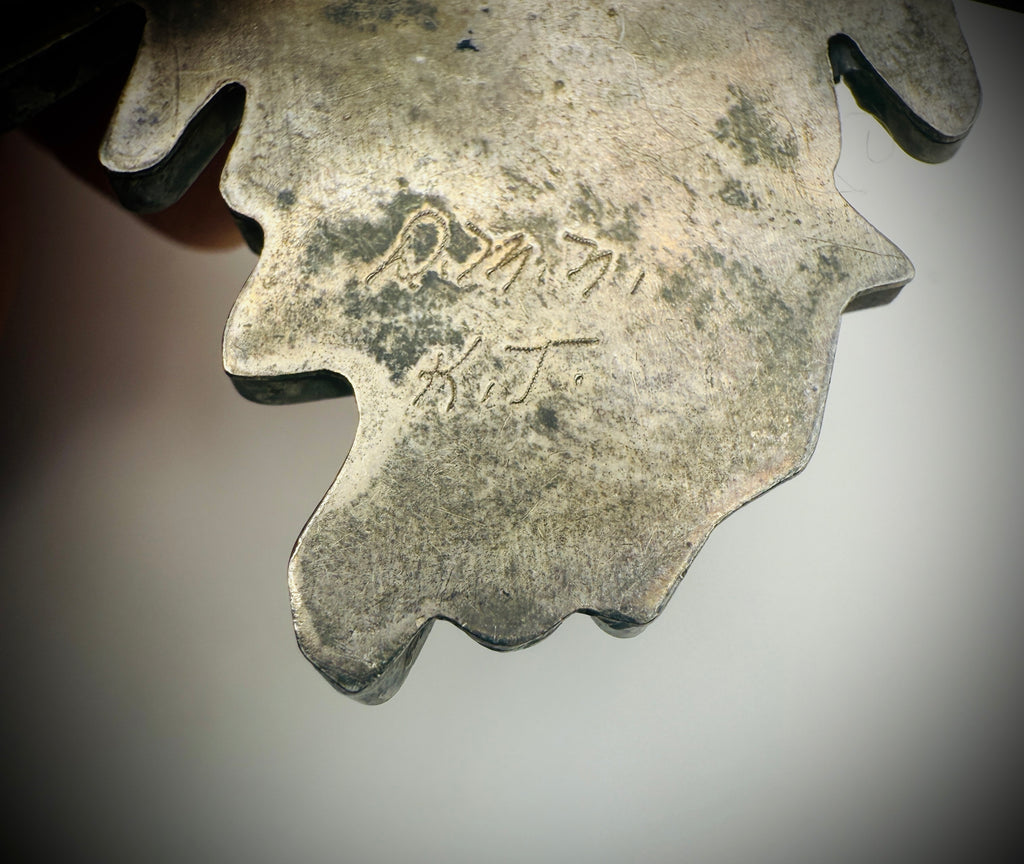 Vintage Zuni Sterling Silver Inlay Brooch