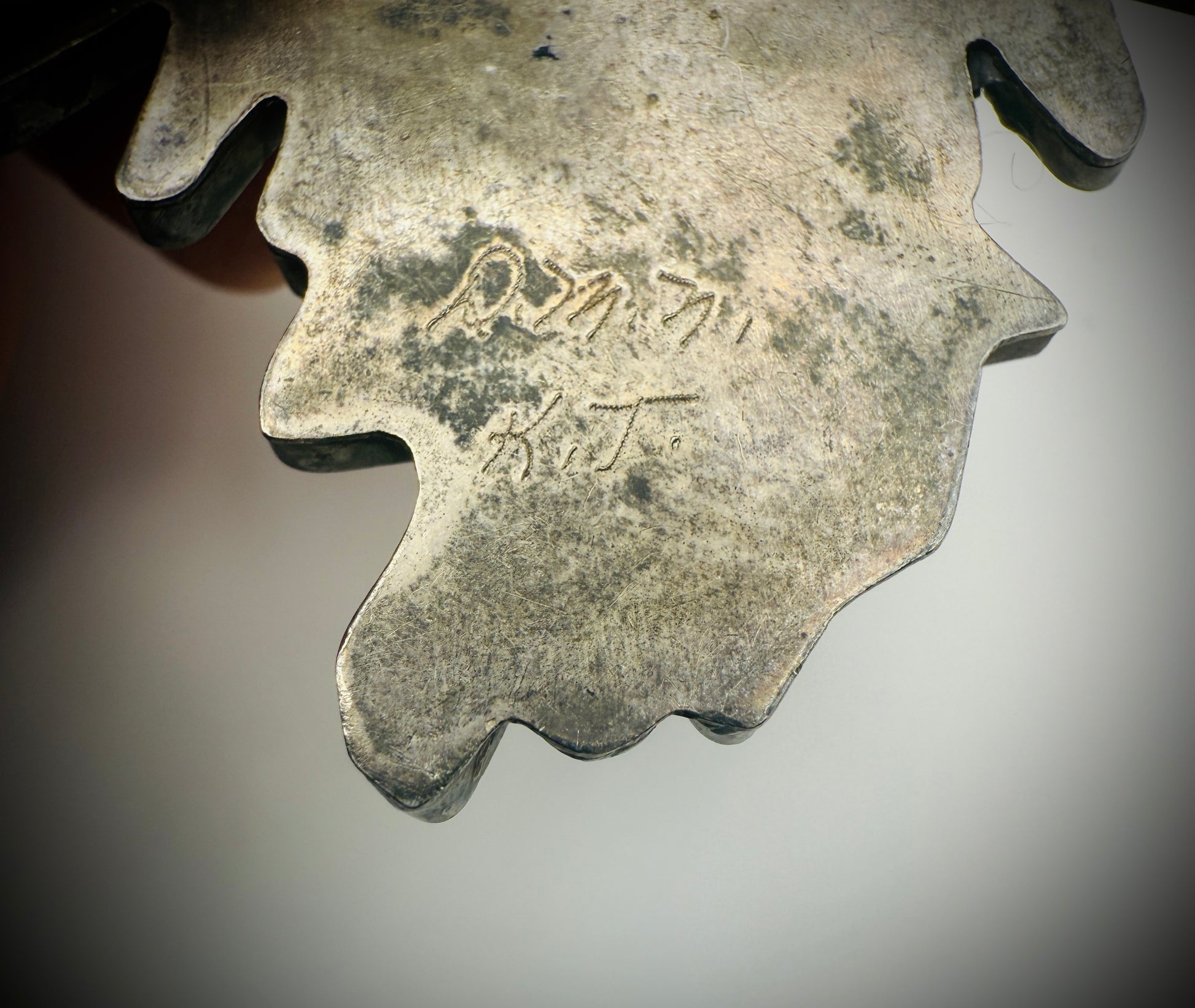 Vintage Zuni Sterling Silver Inlay Brooch