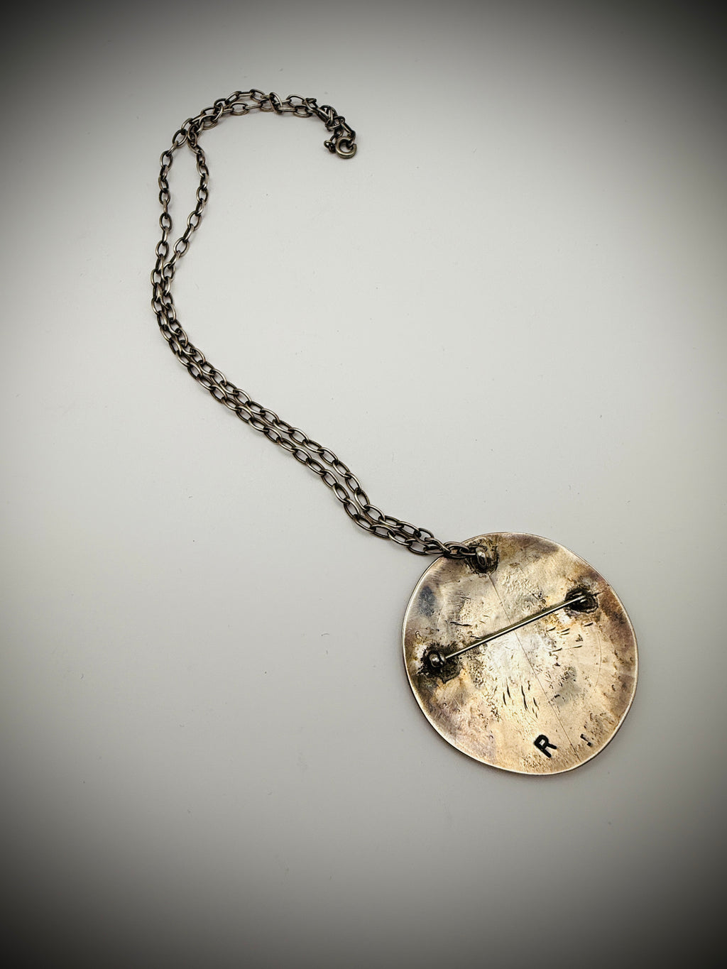 Signed "R" - Vintage Sterling Silver Peyote Bird Pendant/Brooch