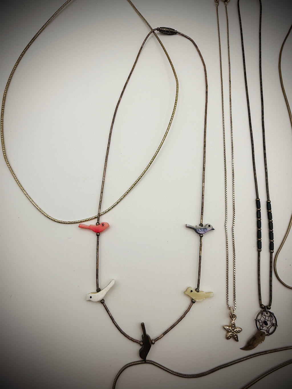 Vintage Sterling Silver Necklace Lot – 6 Pieces, 29g