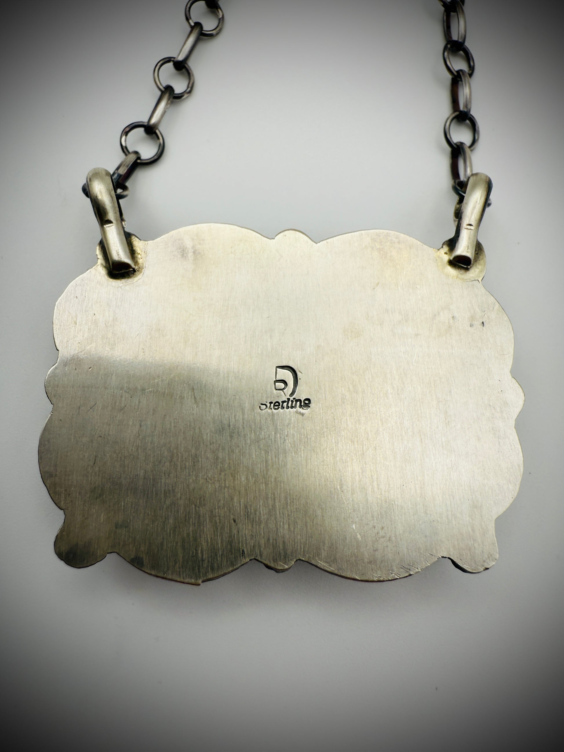 Navajo Sterling Blackjack Turquoise Necklace — Ray Delgarito