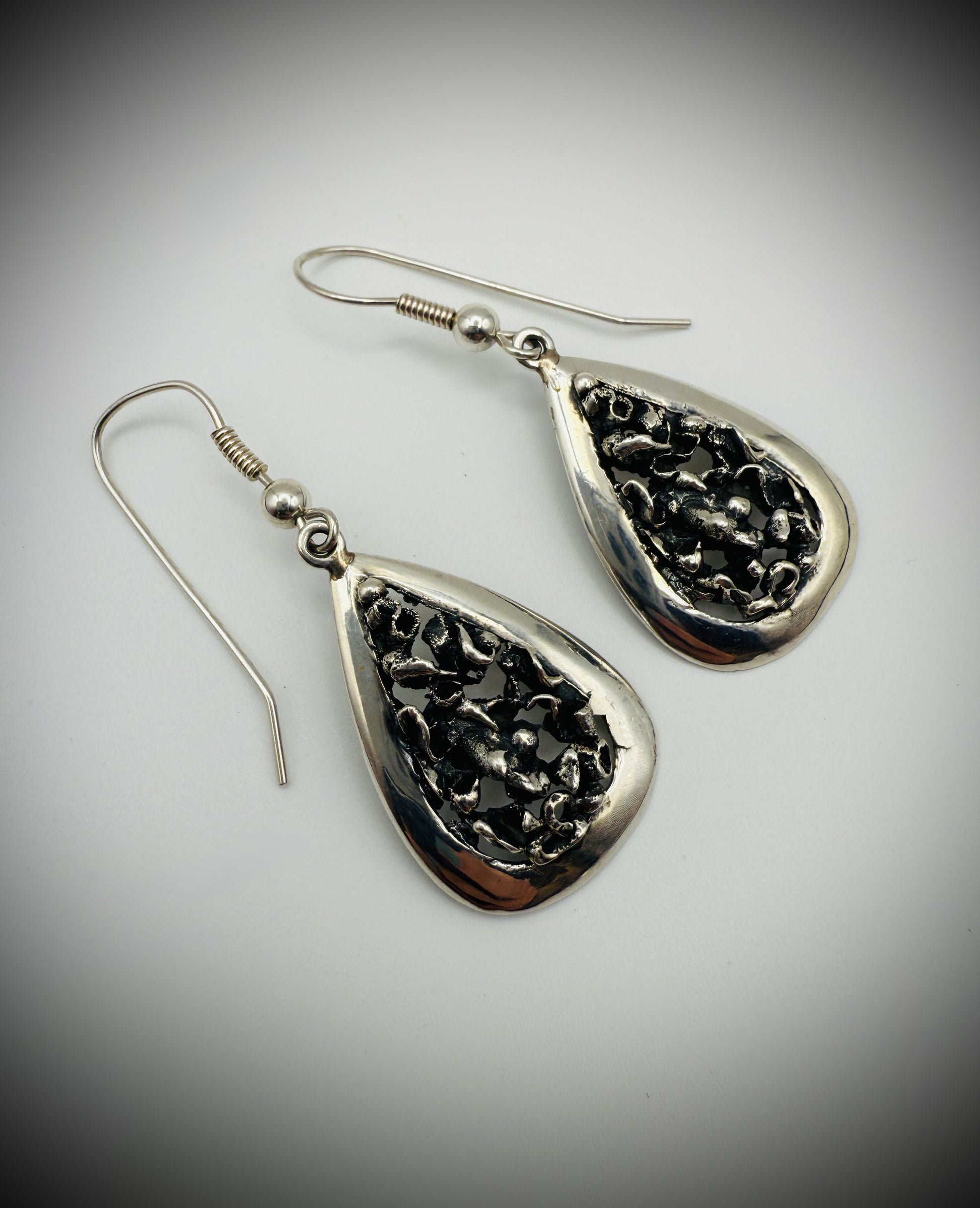 Vintage Sterling Silver Earrings Lot – Carlos Diaz & N. Galarza (2 Pairs)