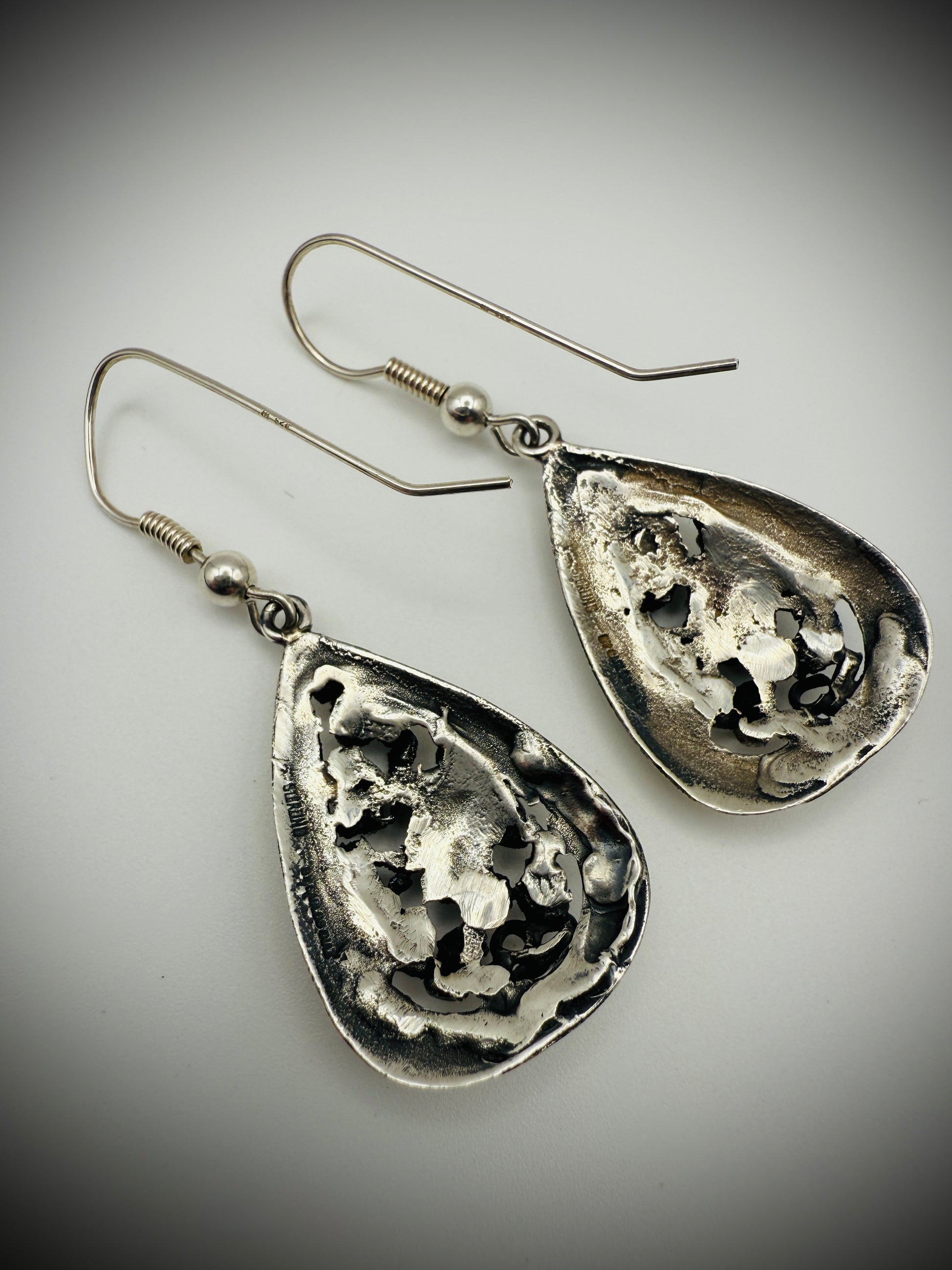 Vintage Sterling Silver Earrings Lot – Carlos Diaz & N. Galarza (2 Pairs)