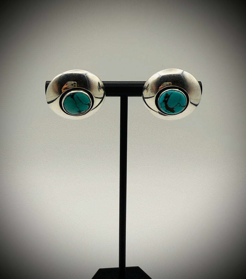 Vintage Sterling Silver Earrings Lot – Carlos Diaz & N. Galarza (2 Pairs)