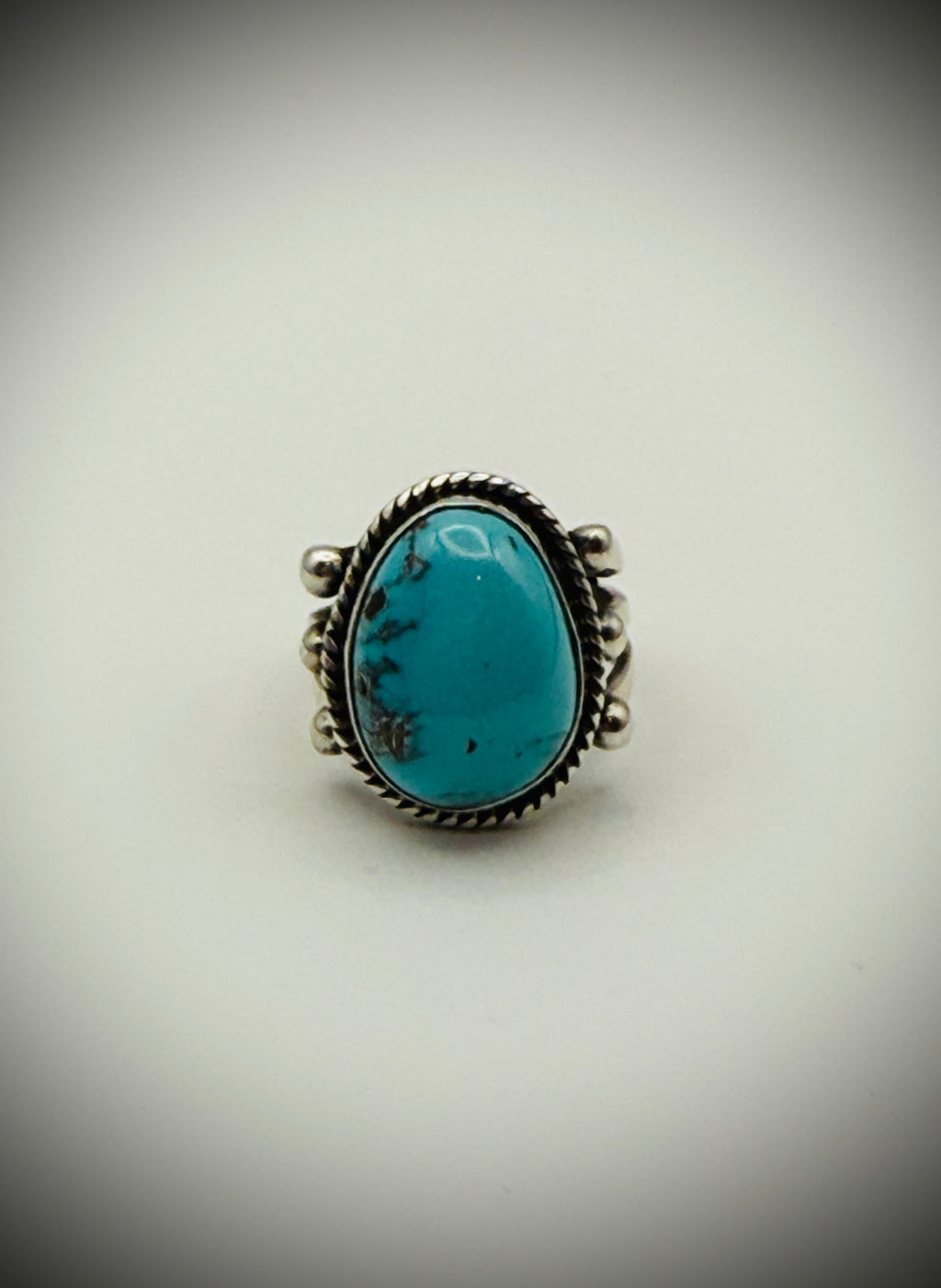 Navajo Sterling Turquoise Ring – Size 6 – Signed “Y”