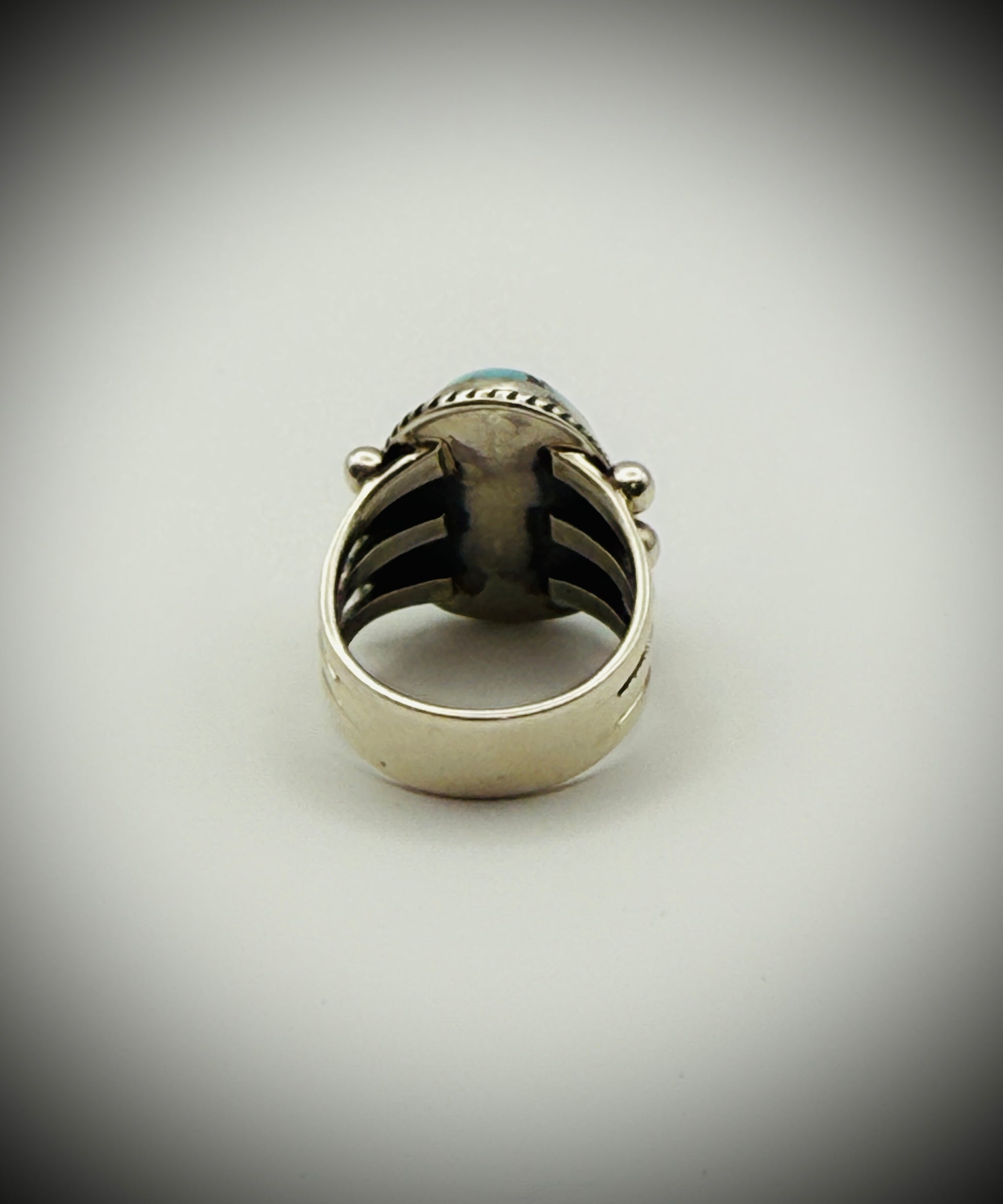 Navajo Sterling Turquoise Ring – Size 6 – Signed “Y”