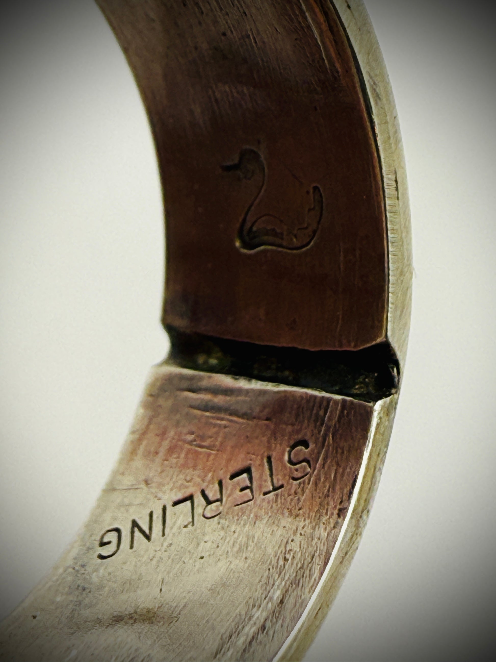 Hopi Sterling Overlay Band Ring, Size 9.25 (Artist-Stamped), 7g