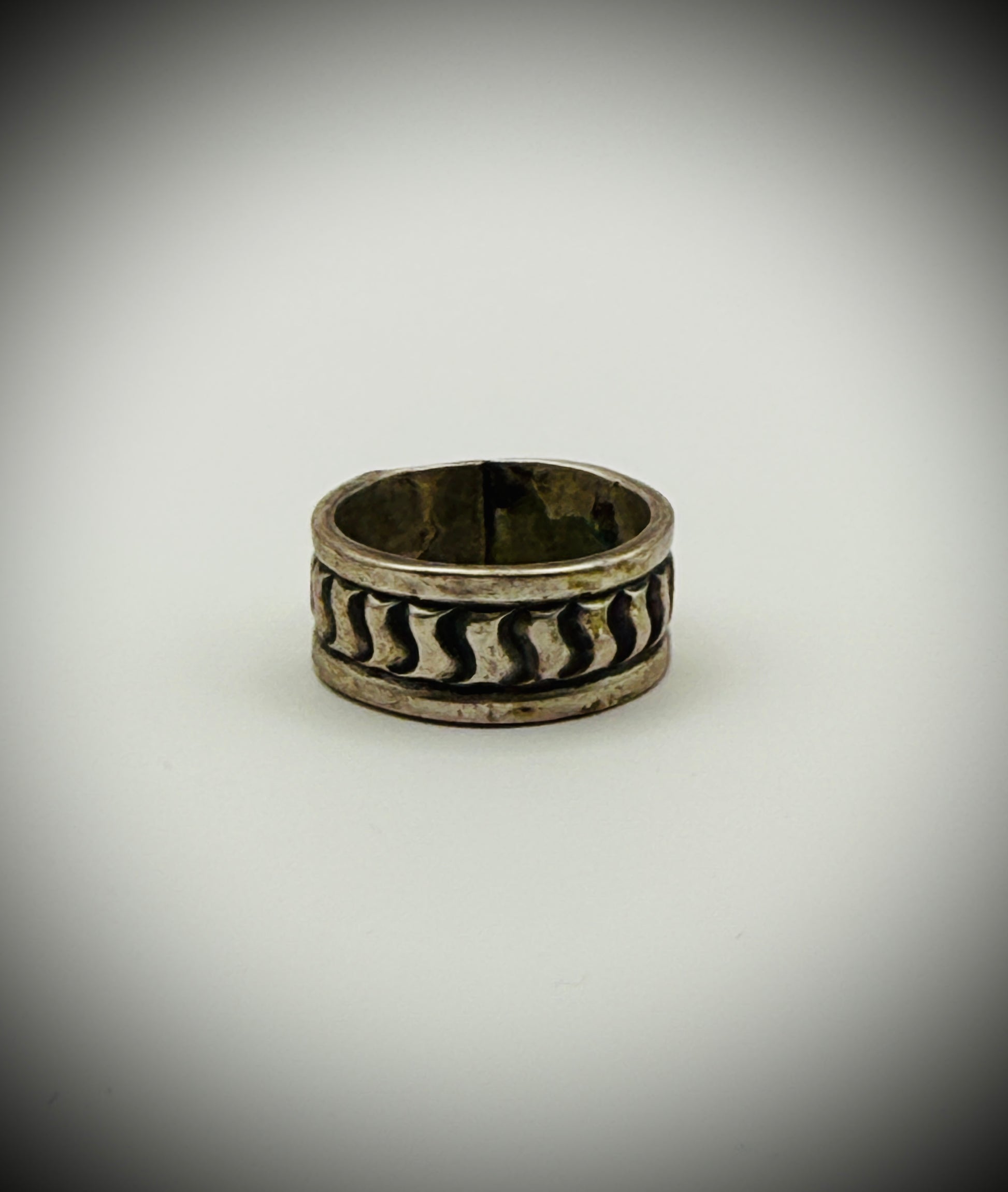 Sterling Band Ring (Artist-Stamped “A”), Size 9 — 11g