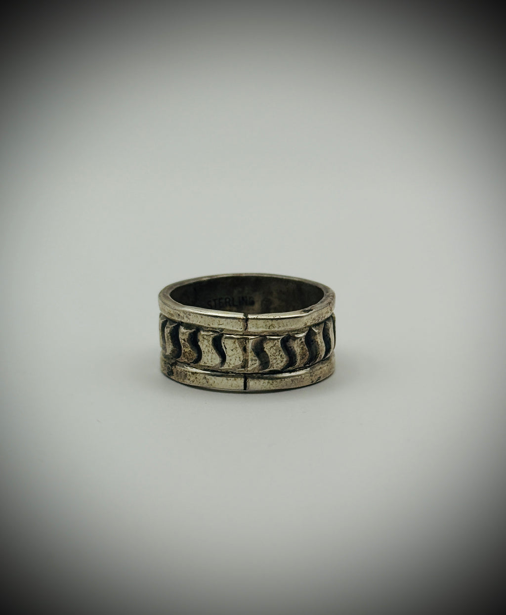 Sterling Band Ring (Artist-Stamped “A”), Size 9 — 11g