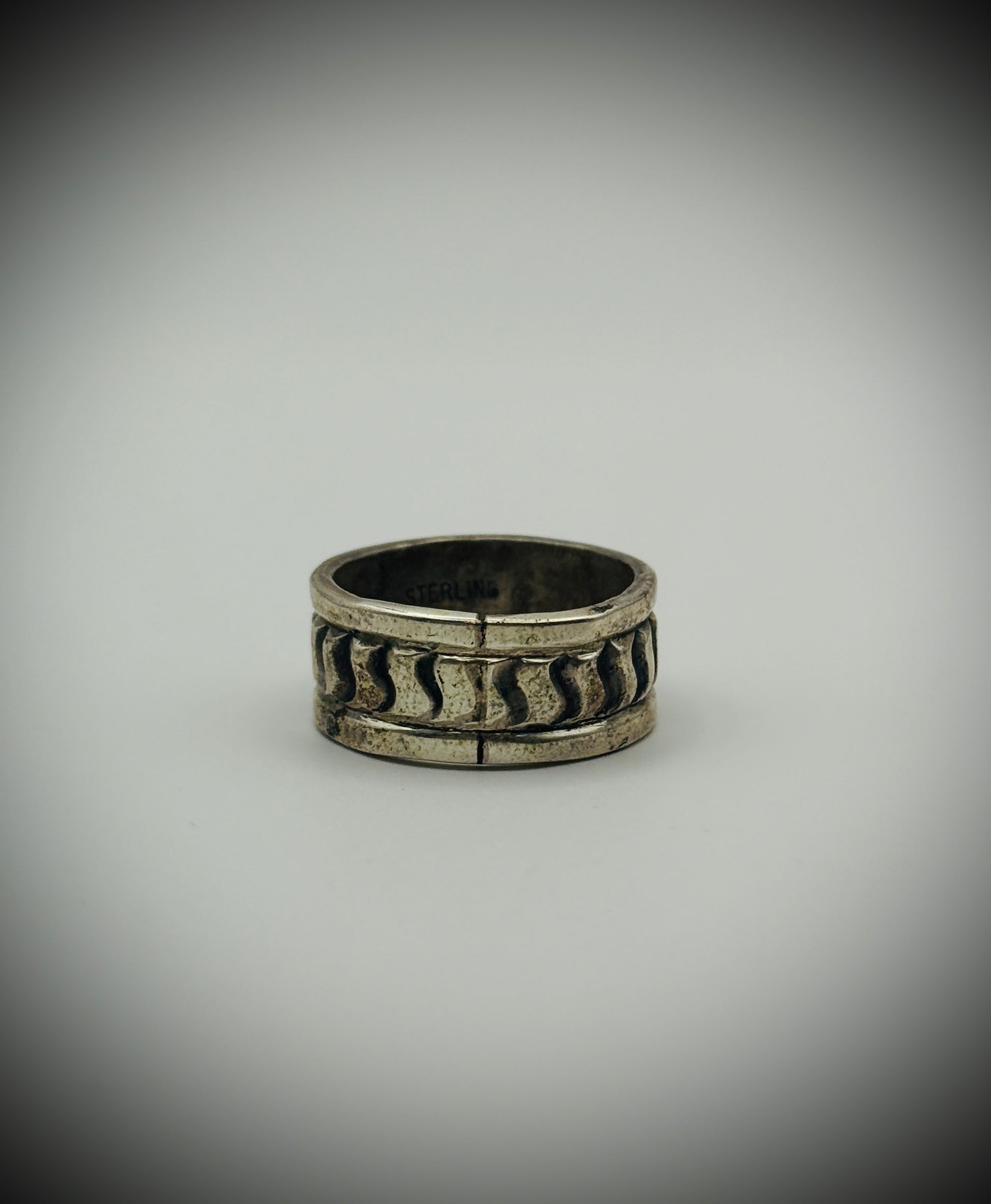 Sterling Band Ring (Artist-Stamped “A”), Size 9 — 11g