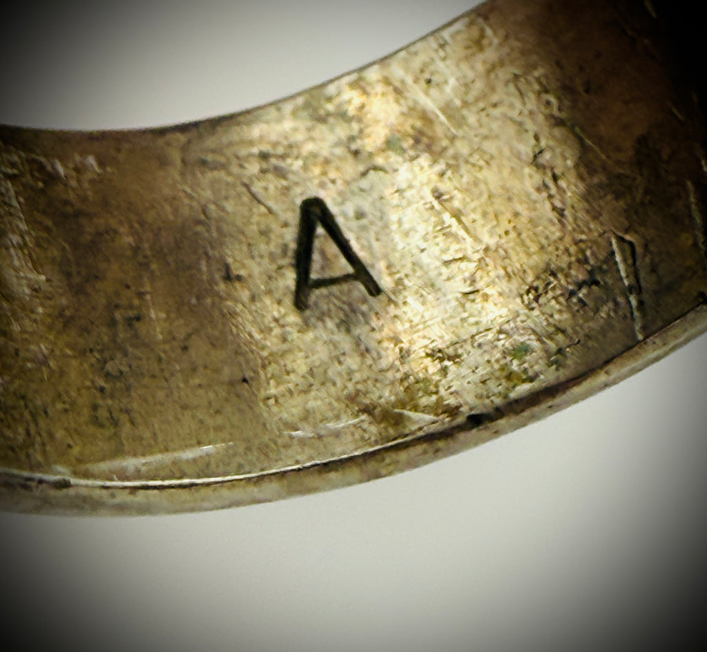 Sterling Band Ring (Artist-Stamped “A”), Size 9 — 11g
