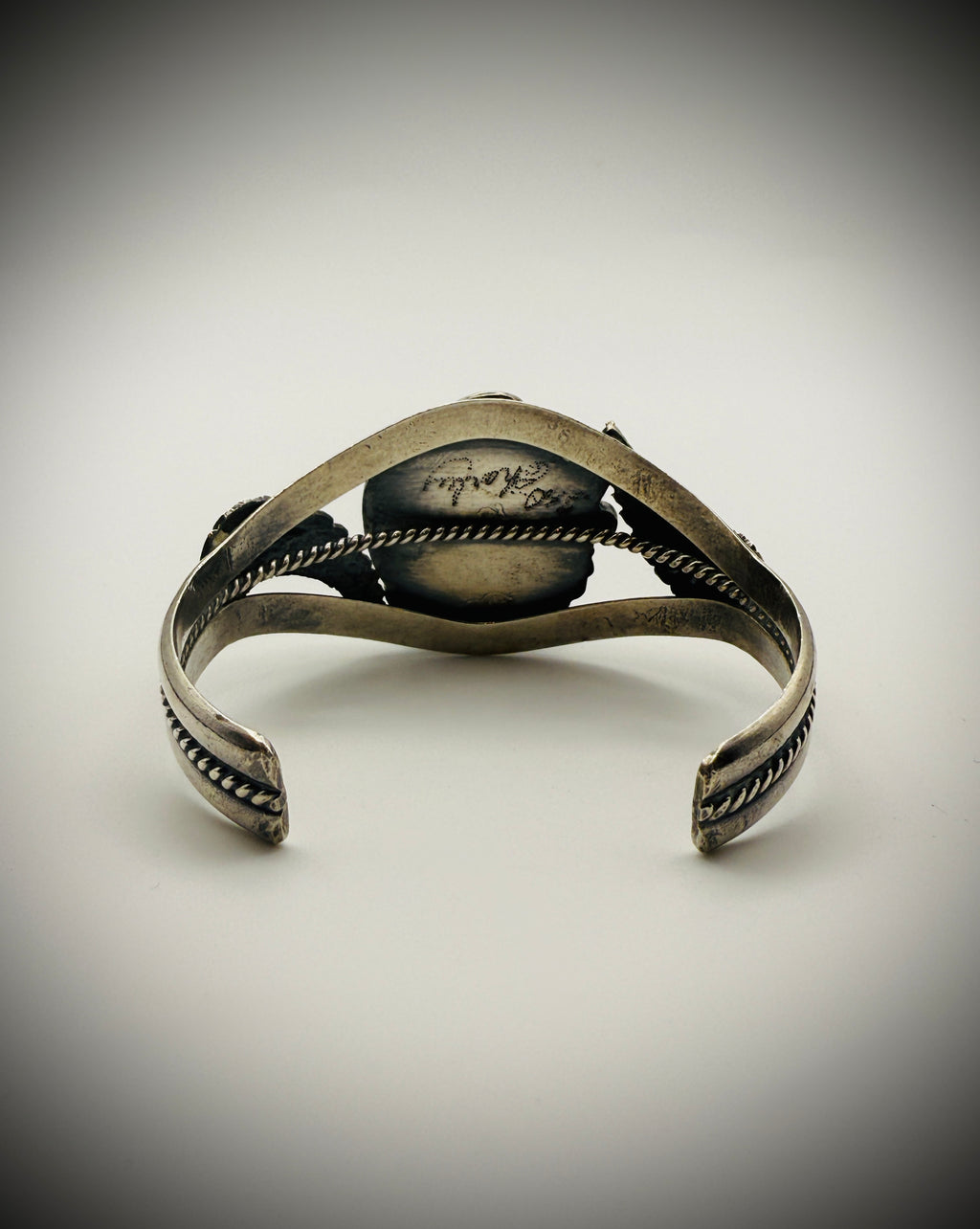 Navajo Sterling Turquoise Cuff — F & D Charley | 6.5" total | 37g