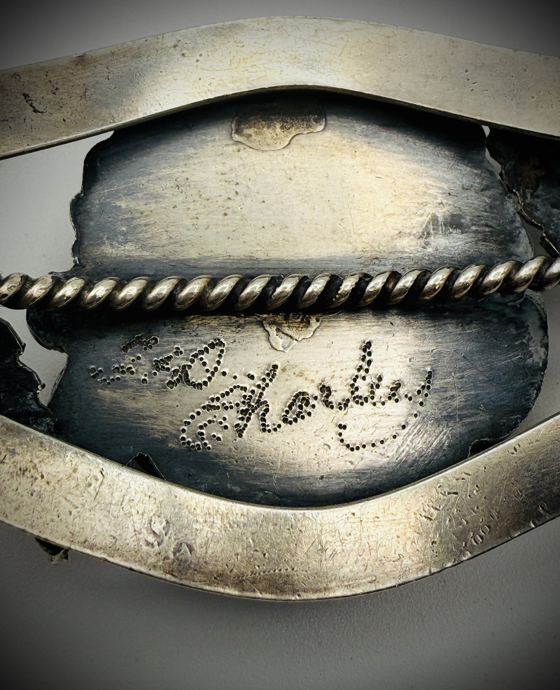 Navajo Sterling Turquoise Cuff — F & D Charley | 6.5" total | 37g