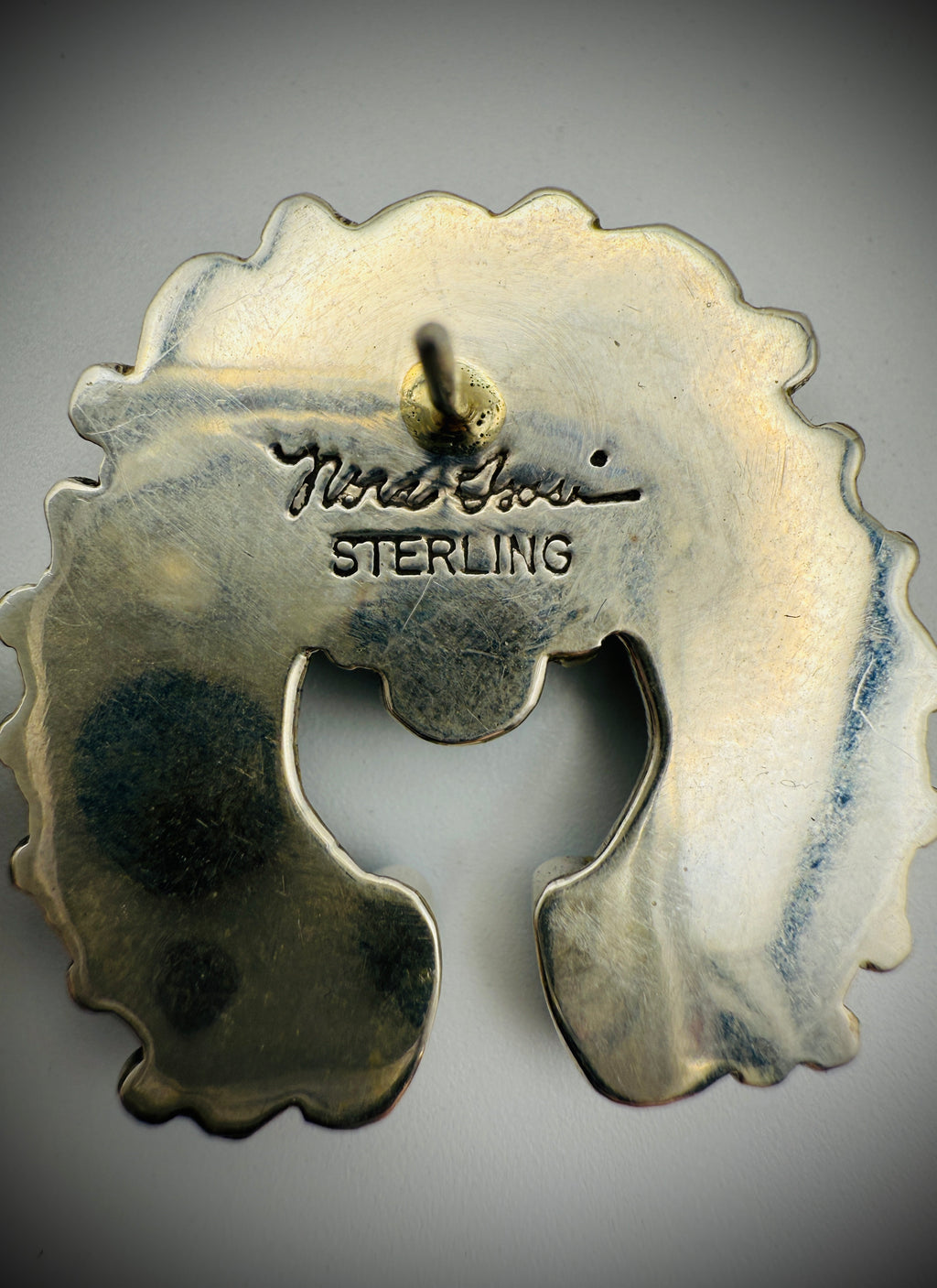 Nora Tsosie Navajo Sterling Turquoise Naja Necklace & Earrings Set