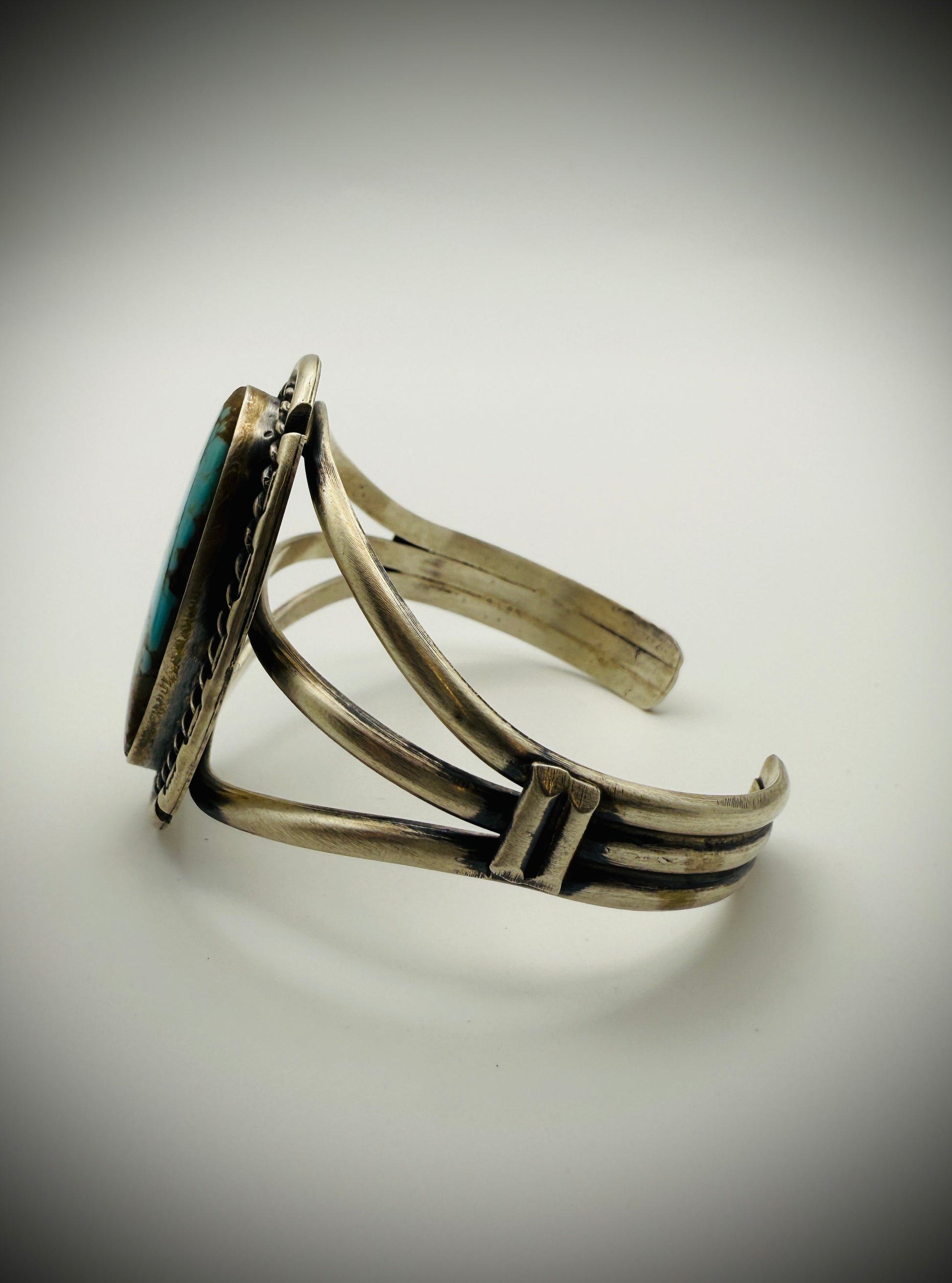 Navajo Sterling Cuff Bracelet — Augustine Largo (AL) Hallmark