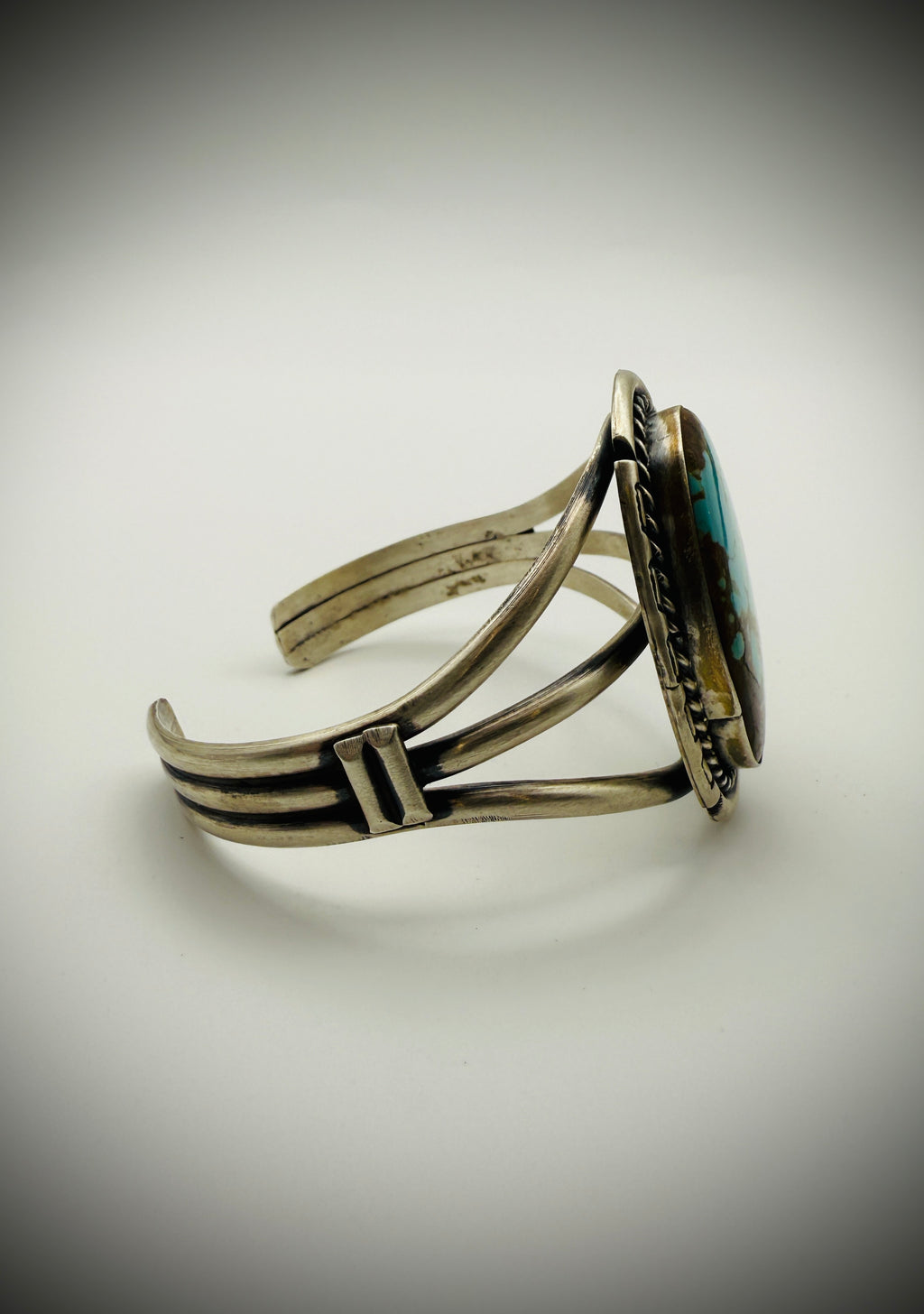 Navajo Sterling Cuff Bracelet — Augustine Largo (AL) Hallmark