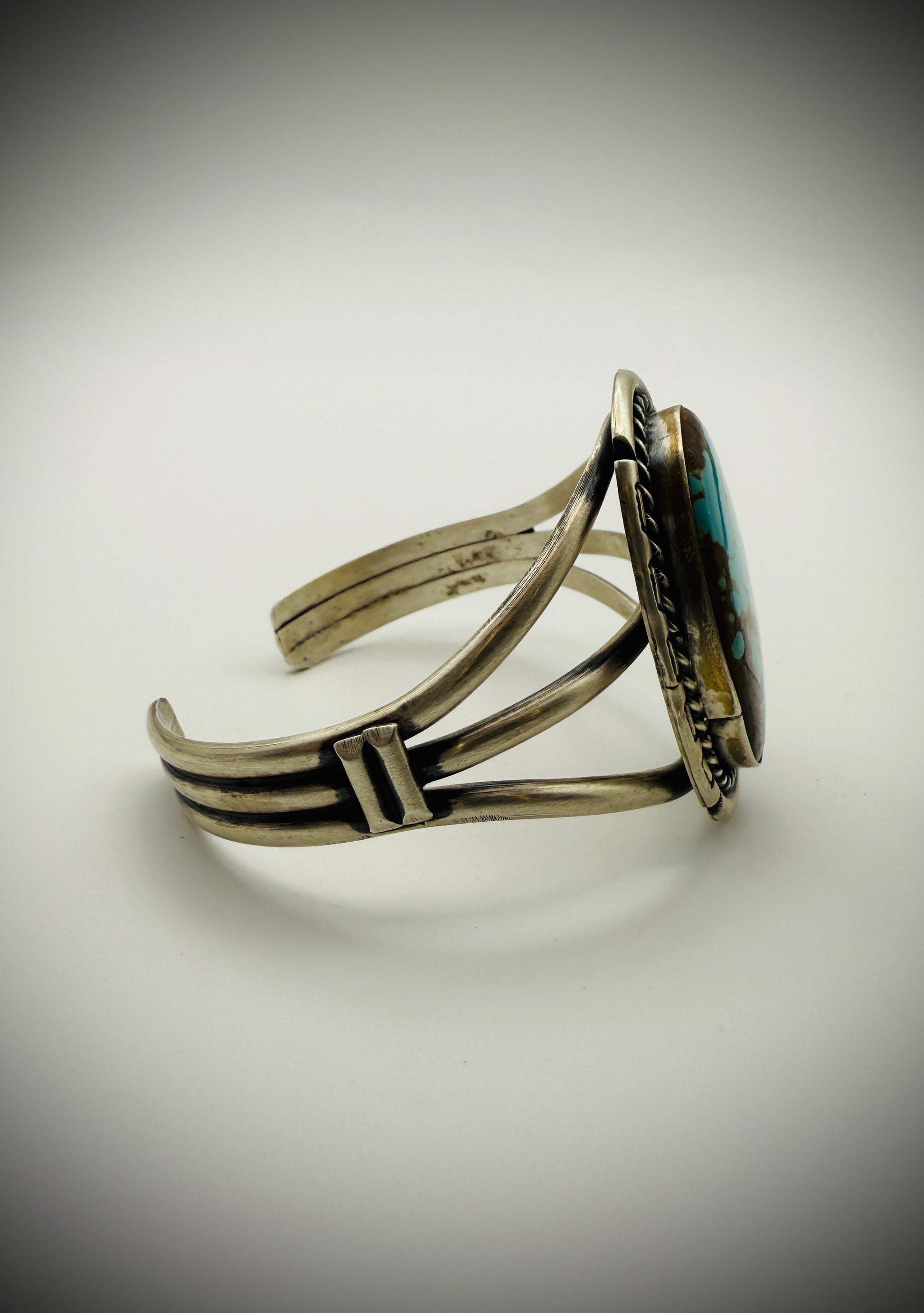 Navajo Sterling Cuff Bracelet — Augustine Largo (AL) Hallmark