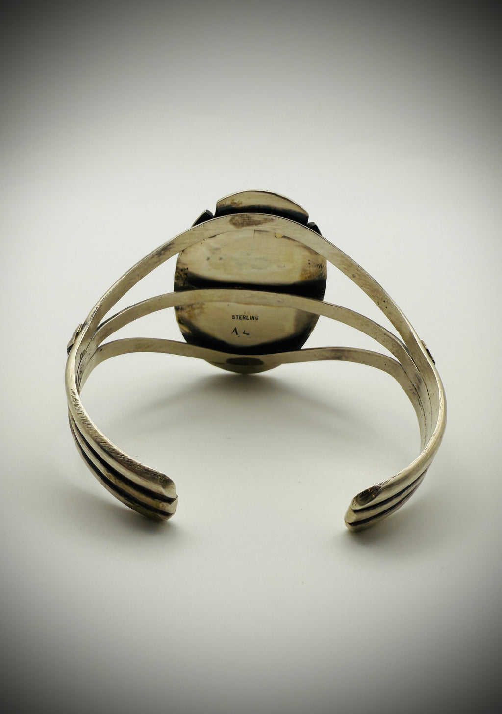 Navajo Sterling Cuff Bracelet — Augustine Largo (AL) Hallmark