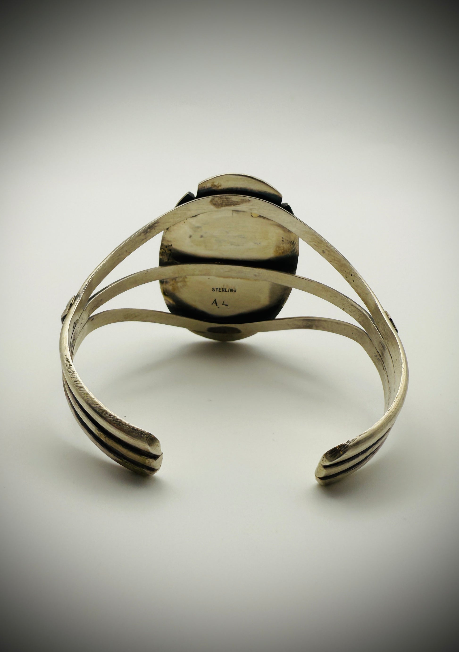 Navajo Sterling Cuff Bracelet — Augustine Largo (AL) Hallmark