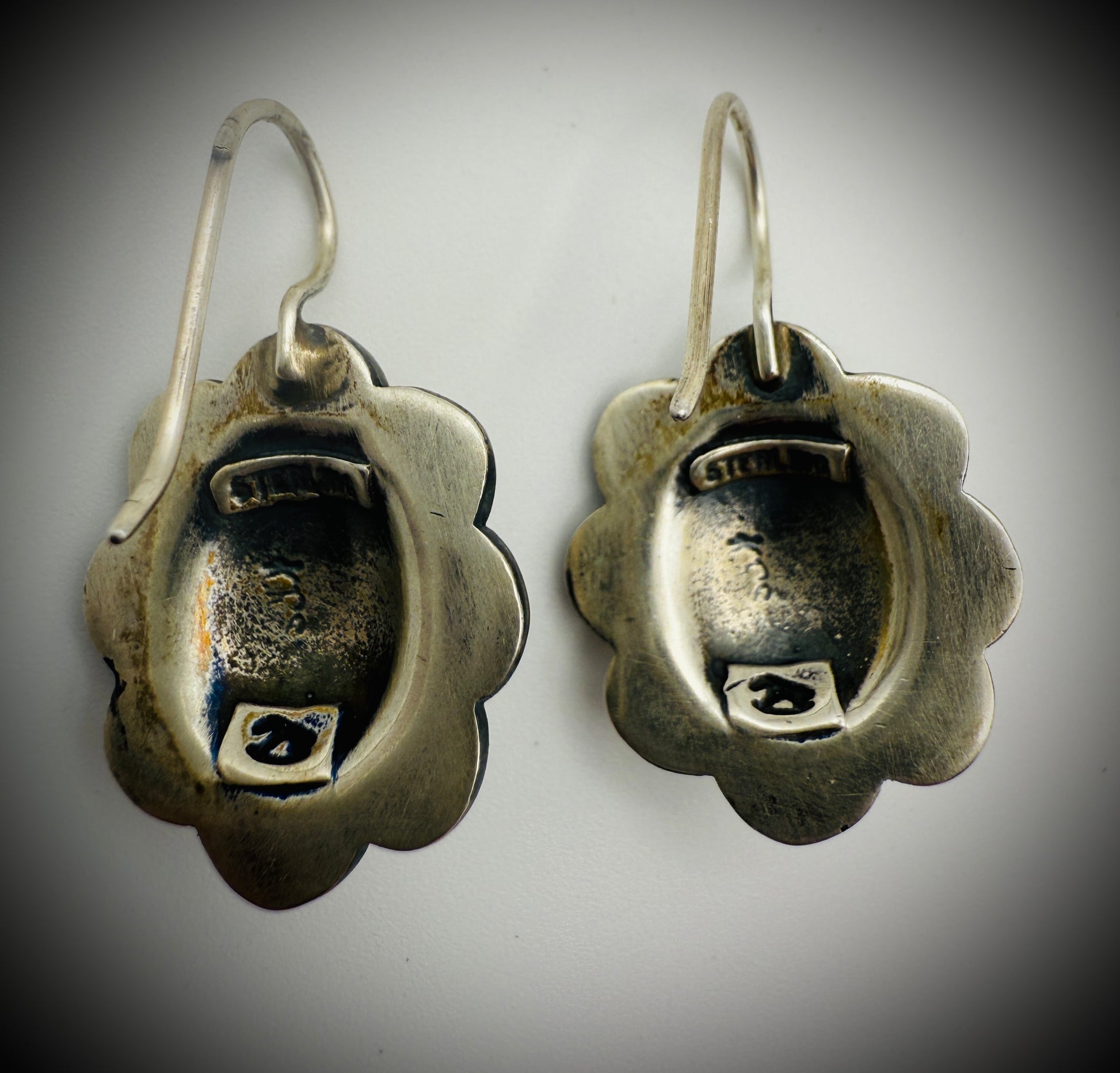 Kevin Randall Sterling Turquoise Concho Set: 18" Necklace & Earrings