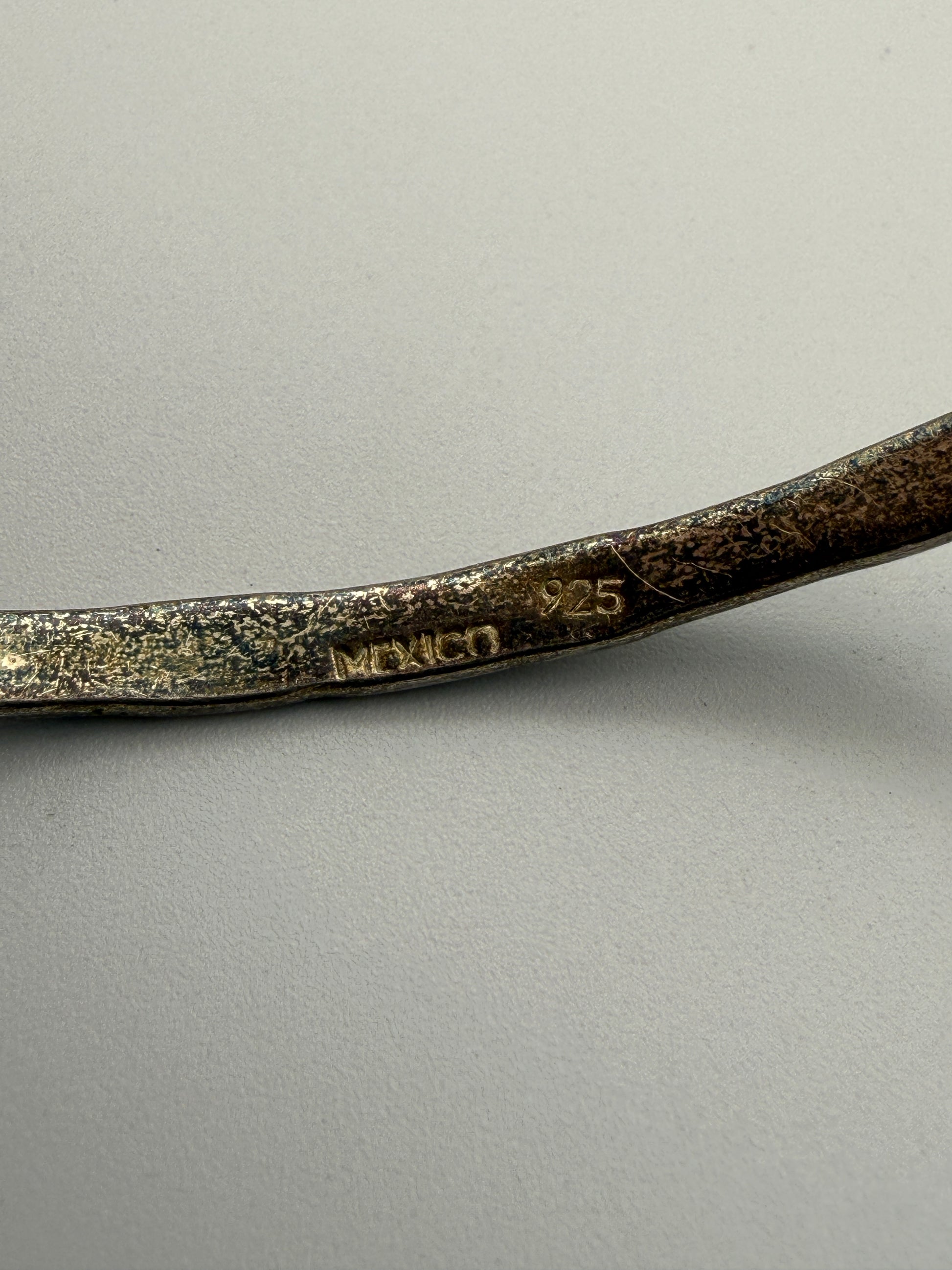 Mexico Sterling Bangle Bracelets (Set of 2) — Stamped “MEXICO 925”, 8.25" — 14g