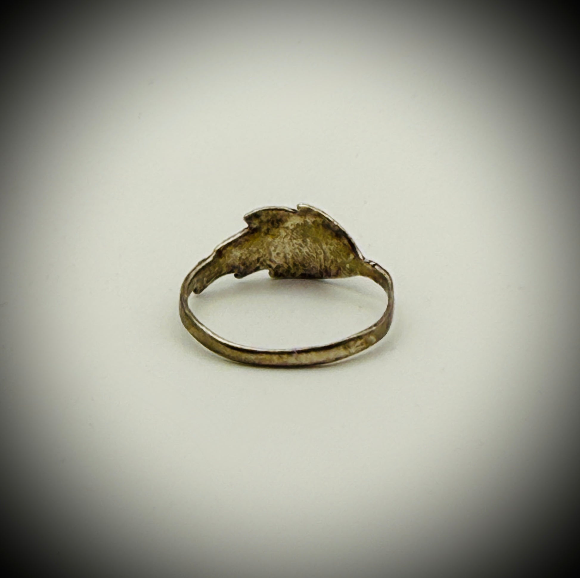 Sterling Turquoise Feather Ring — Size 7, Marked 925, Dainty Stackable