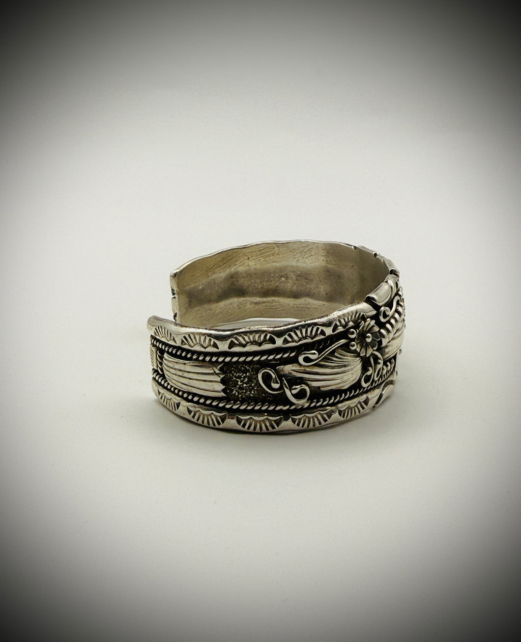 Navajo Sterling Cuff Bracelet — 39g, Sz 6.5" - Artist Signed