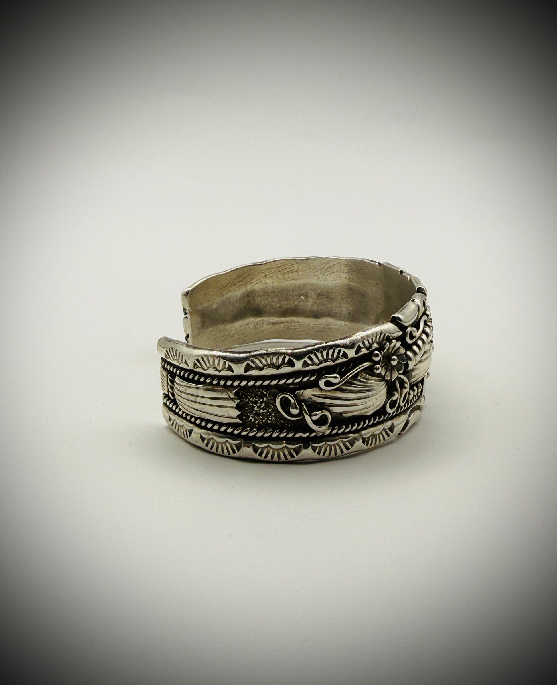 Navajo Sterling Cuff Bracelet — 39g, Sz 6.5" - Artist Signed