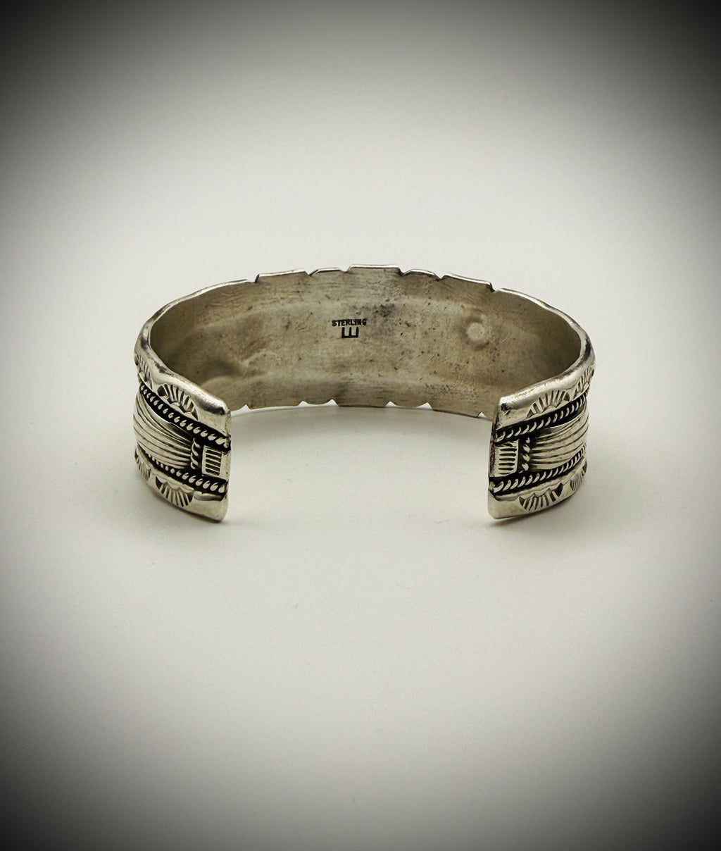 Navajo Sterling Cuff Bracelet — 39g, Sz 6.5" - Artist Signed