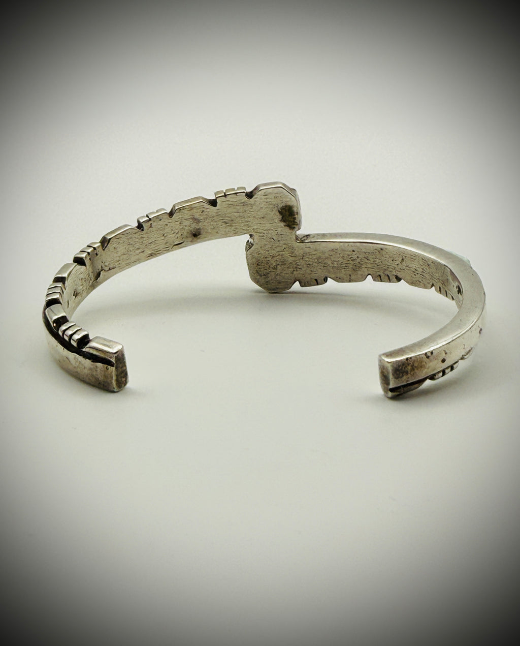 Sterling “Opal” Inlay Cuff Bracelet — Artist Signed — 6.25" — 24g