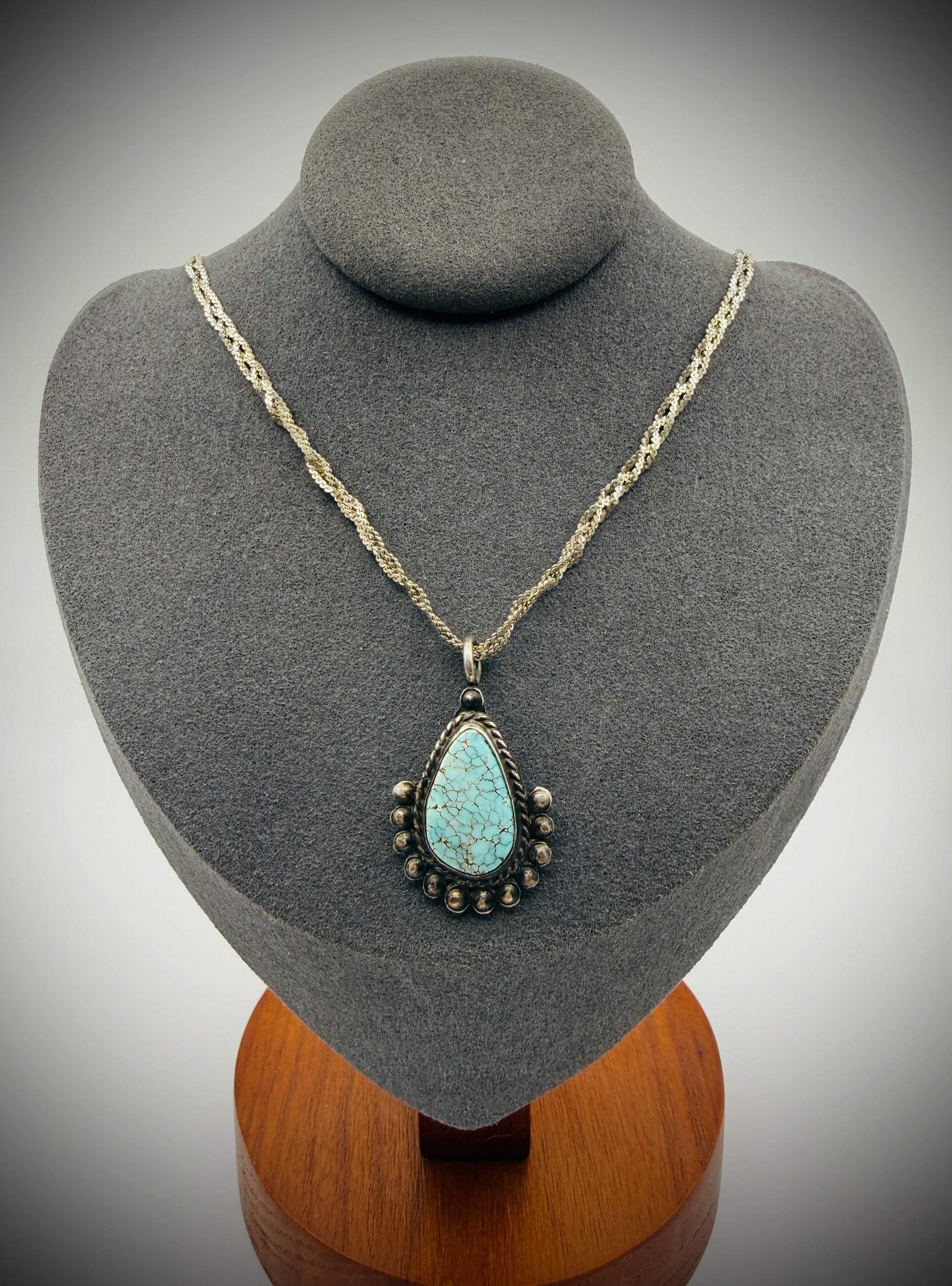 Vintage Turquoise Pendant • 1.25" • Pendant Only